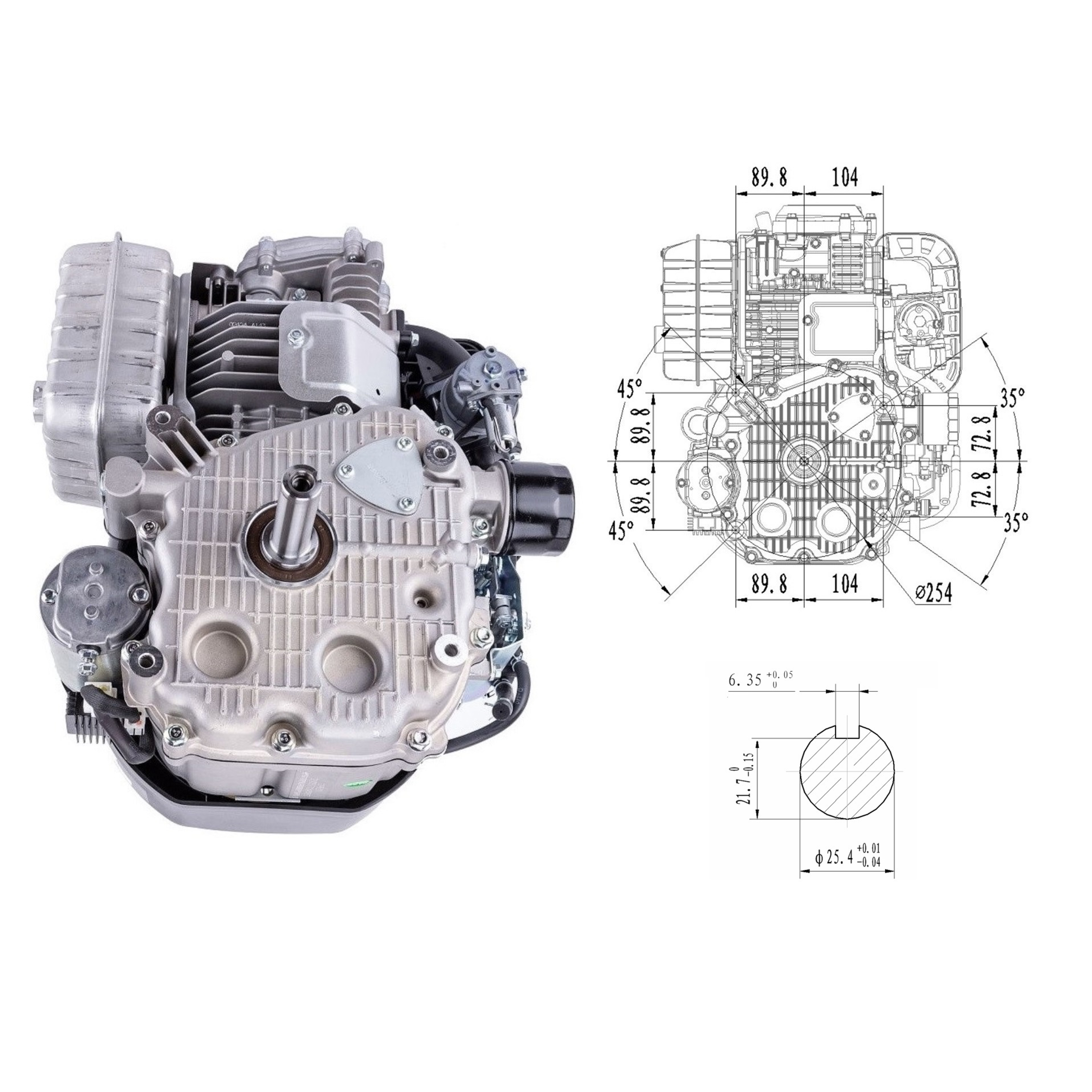 Motor Zongshen XP620 výkon 17,6 PS objem motoru 622,5 ccm