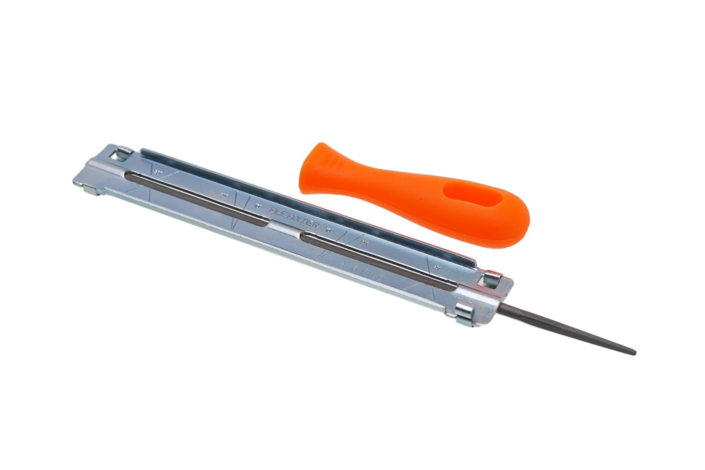 Set pilníku 4,8 mm s držákem pilníku a vodítka na ostření pilových řetězů motorových elektrických a aku pil