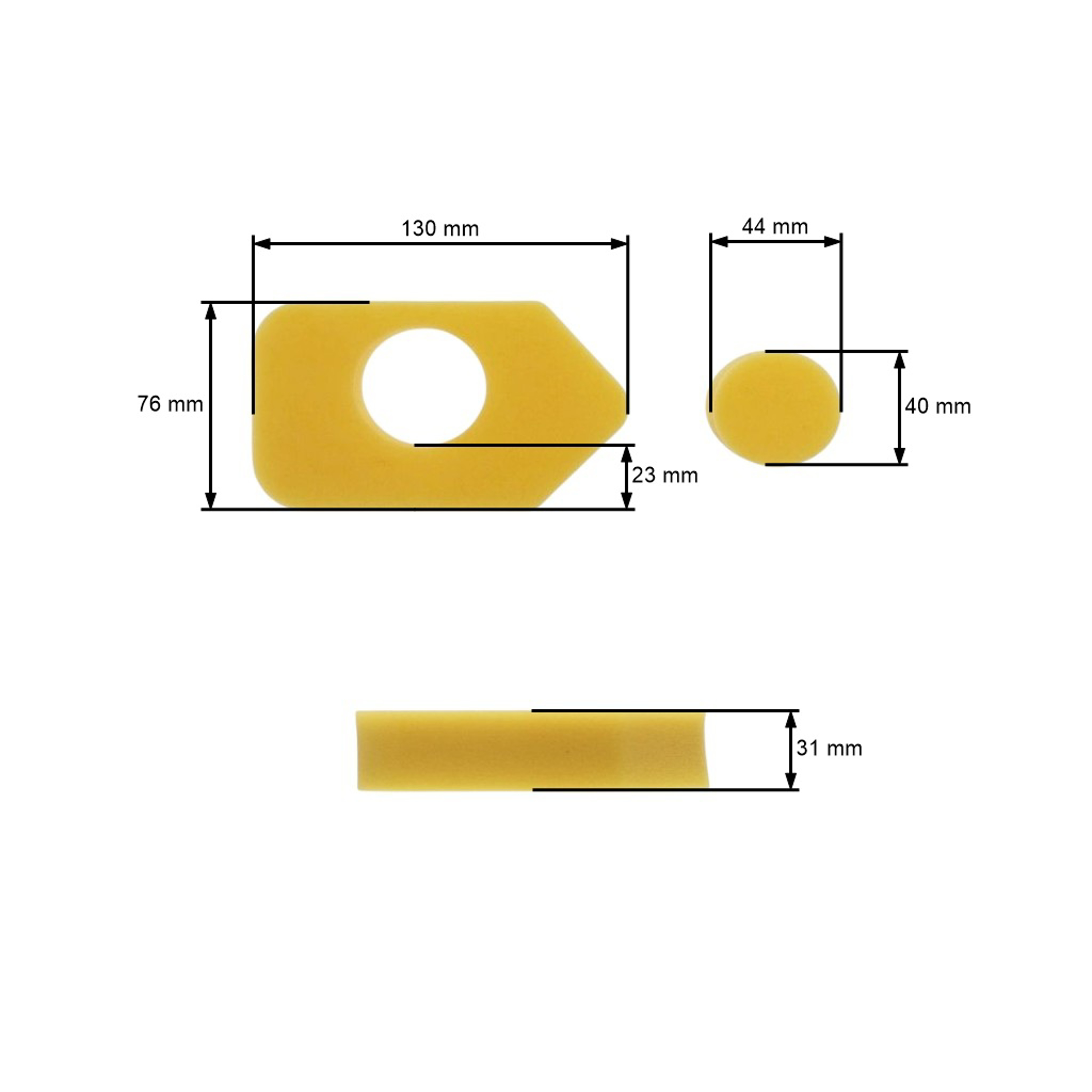 Vzduchový filtr pro motory Briggs & Stratton Q45 Classic Sprint Quattro 40 výkon 3,5 PS - 4,5 PS (OEM 698369 4216 5088 5099 5086K 5088H)
