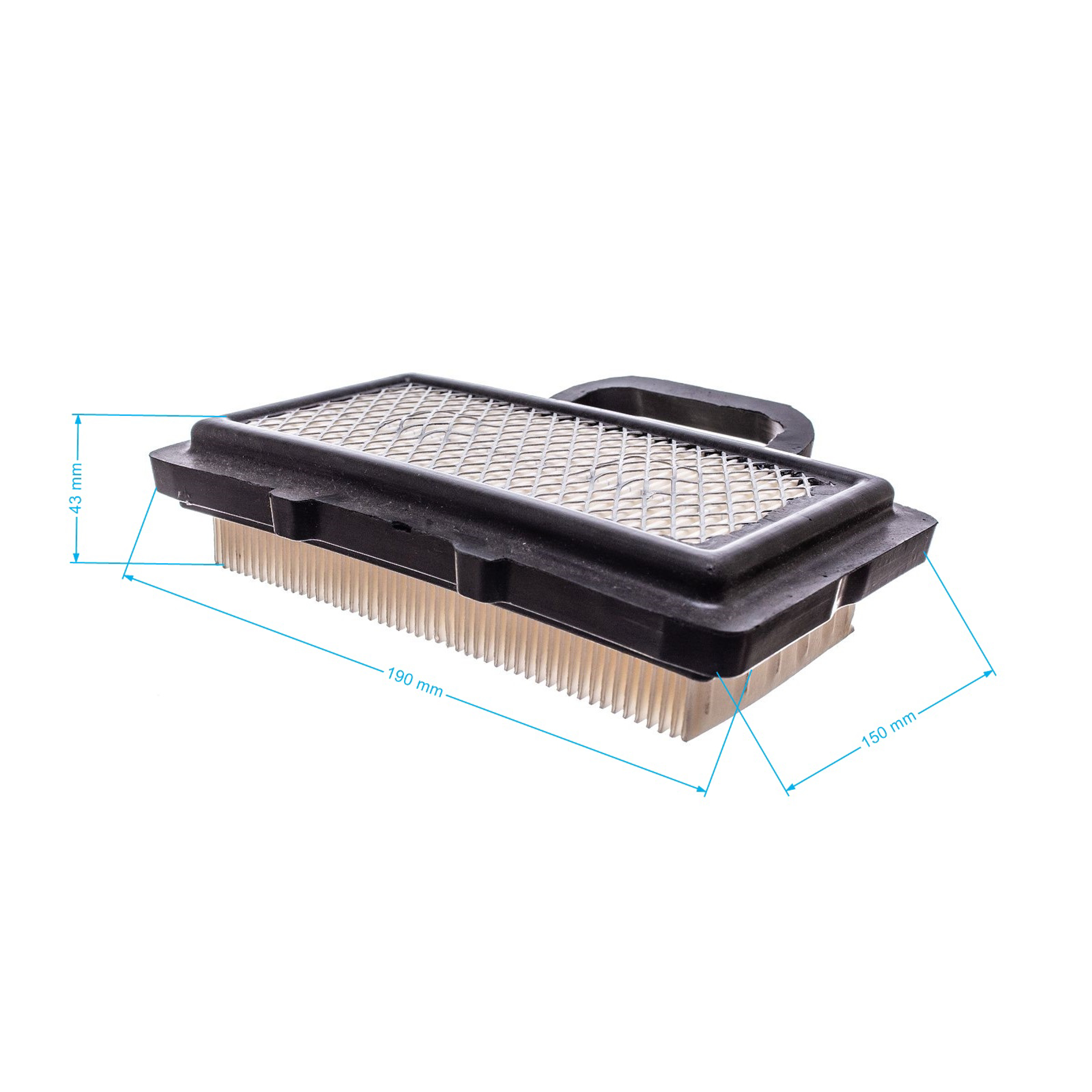 Vzduchový filtr 187 mm x 107 mm x 42 mm pro motory Briggs & Stratton Intek V-Twin výkon 16,0 PS - 27,0 PS (OEM 792101 5408H 401577 405577 406777 407777 40G777)