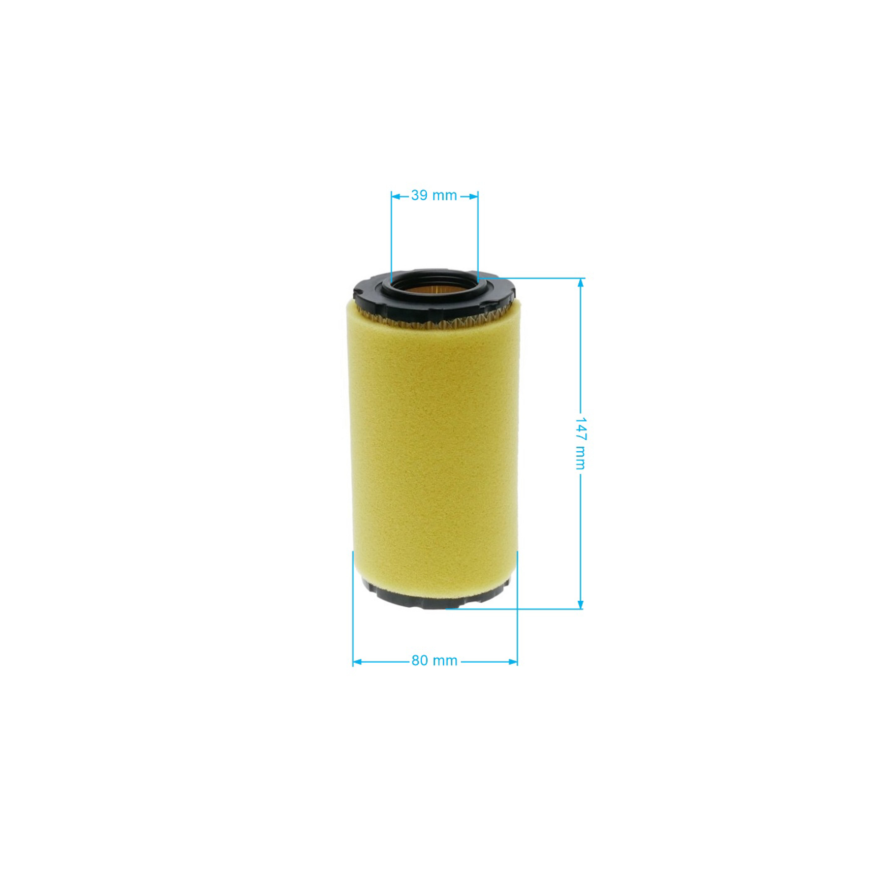 Vzduchový filtr 145 mm x 80 mm x 38 mm pro motory Briggs & Stratton (OEM 793569)