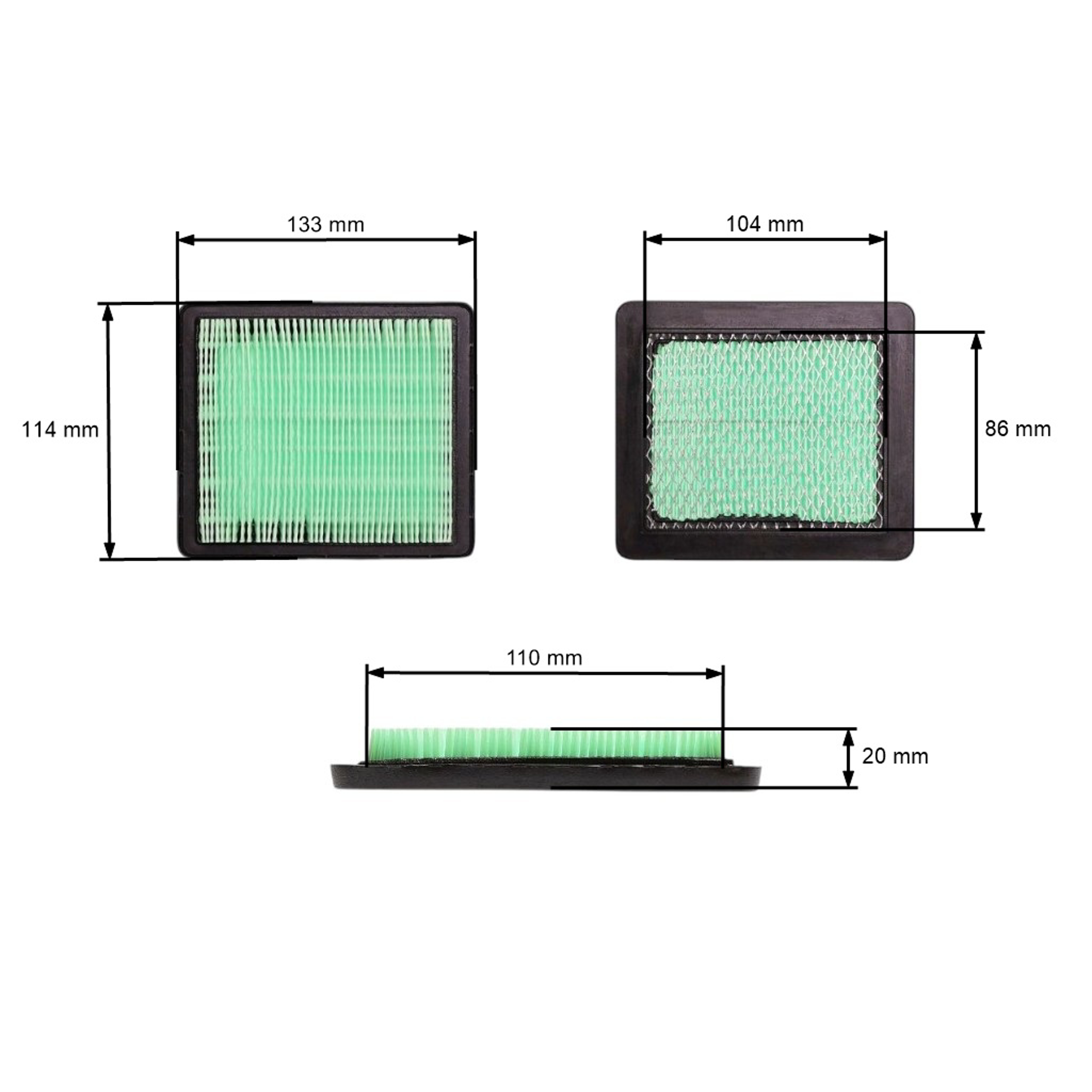 Vzduchový filtr pro motory Honda GC135 GCV135 GC160 GCV160 GC190 GCV190 GX100 (OEM 17211-ZL8-003 17211-Zl8-000)
