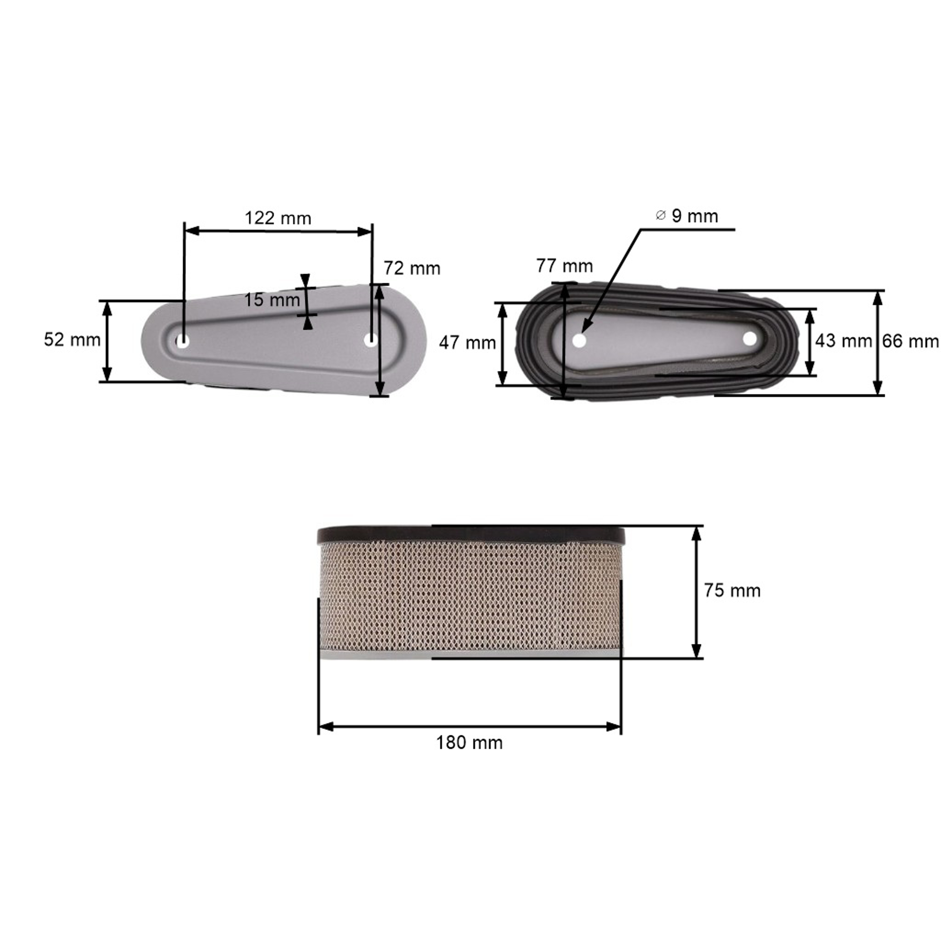Vzduchový filtr pro motory Tecumseh (OEM 36356)