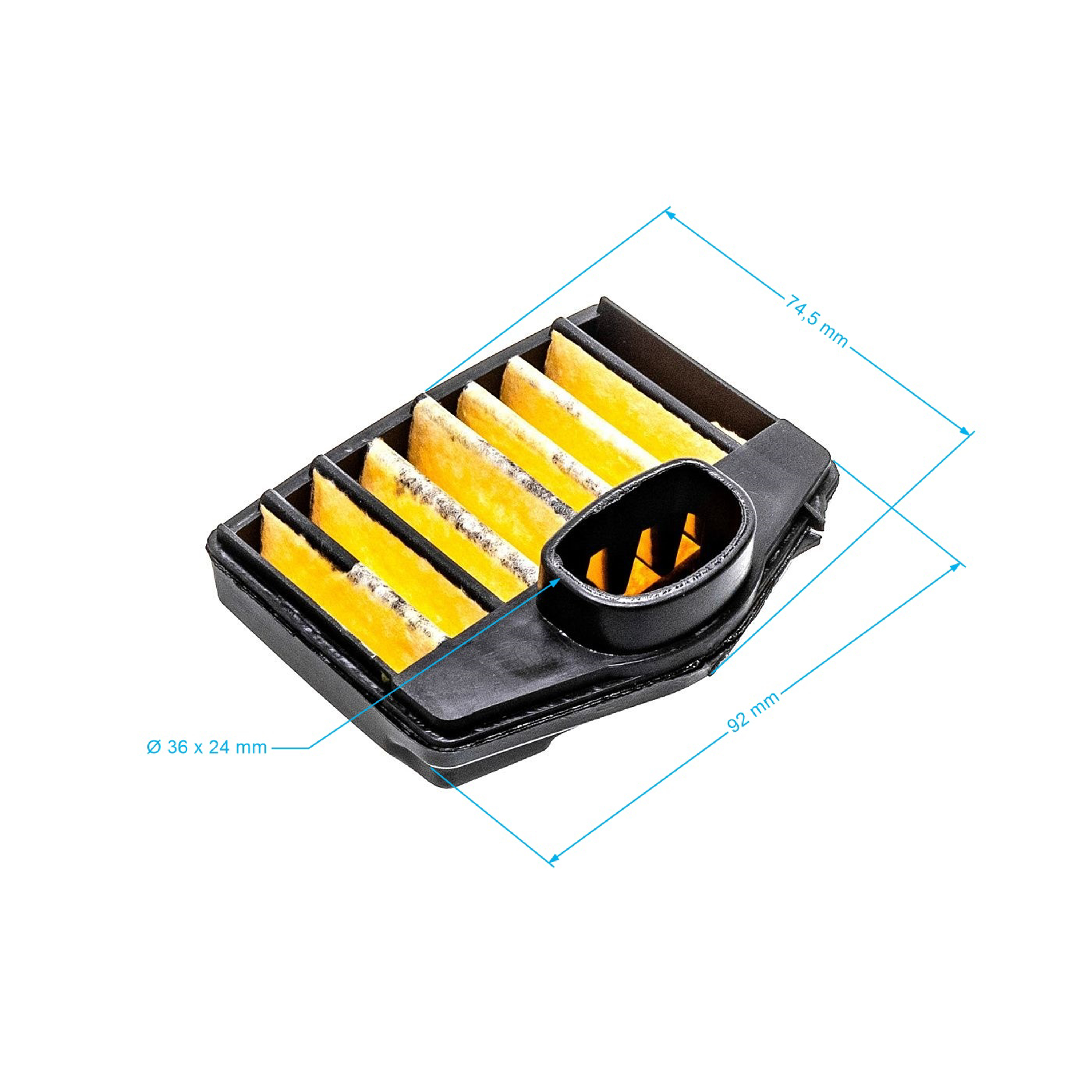 Vzduchový filtr pro motorové pily Husqvarna 362 362XP 365 365H 365 X-Torq 371XP 372XP 372 XP X-Torq Jonsered 2063 2071 2171 CS2166 CS2171 (OEM 503814502)