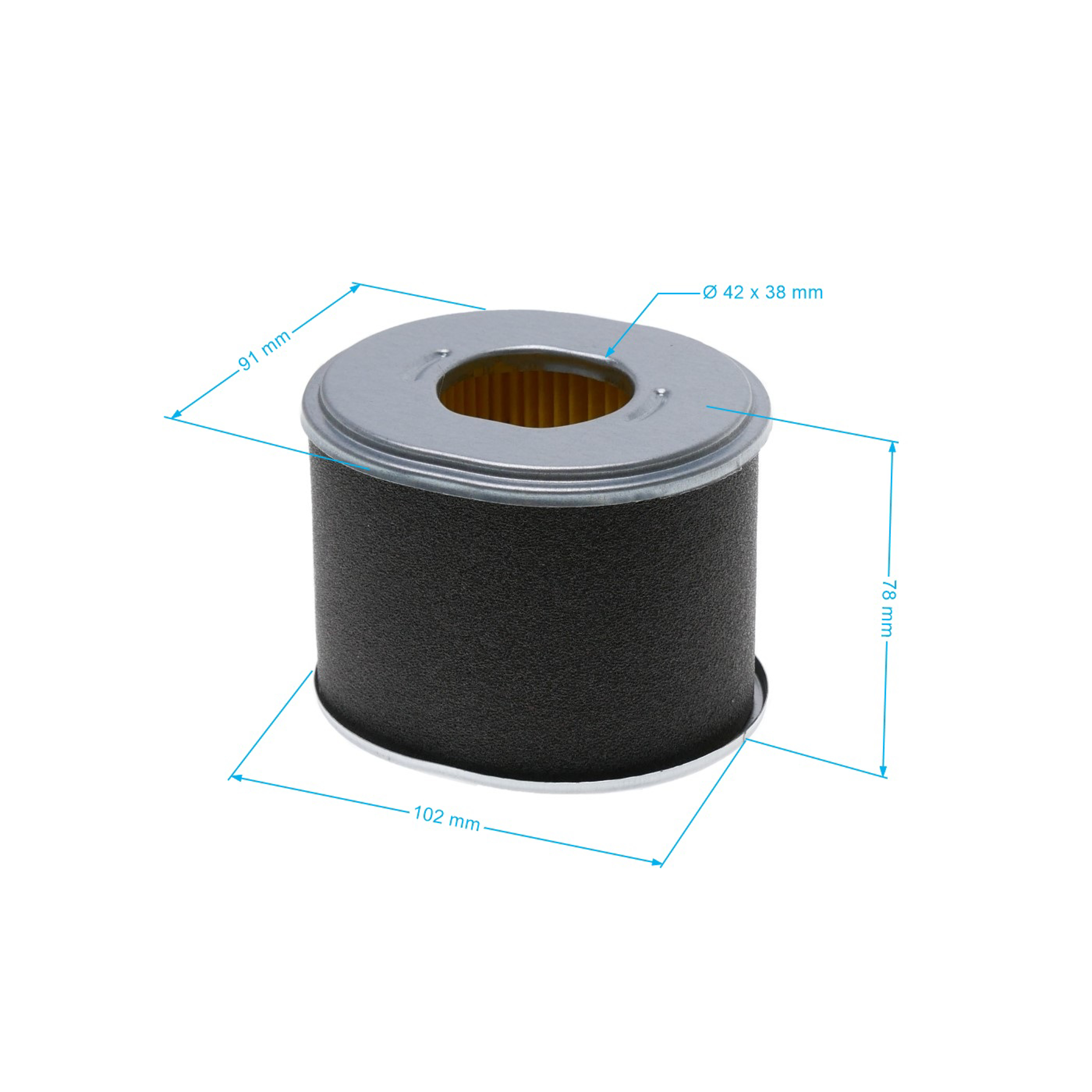 Vzduchový filtr 102 mm x 91 mm x 78 mm pro motory Zongshen 177FB (OEM 100004778)