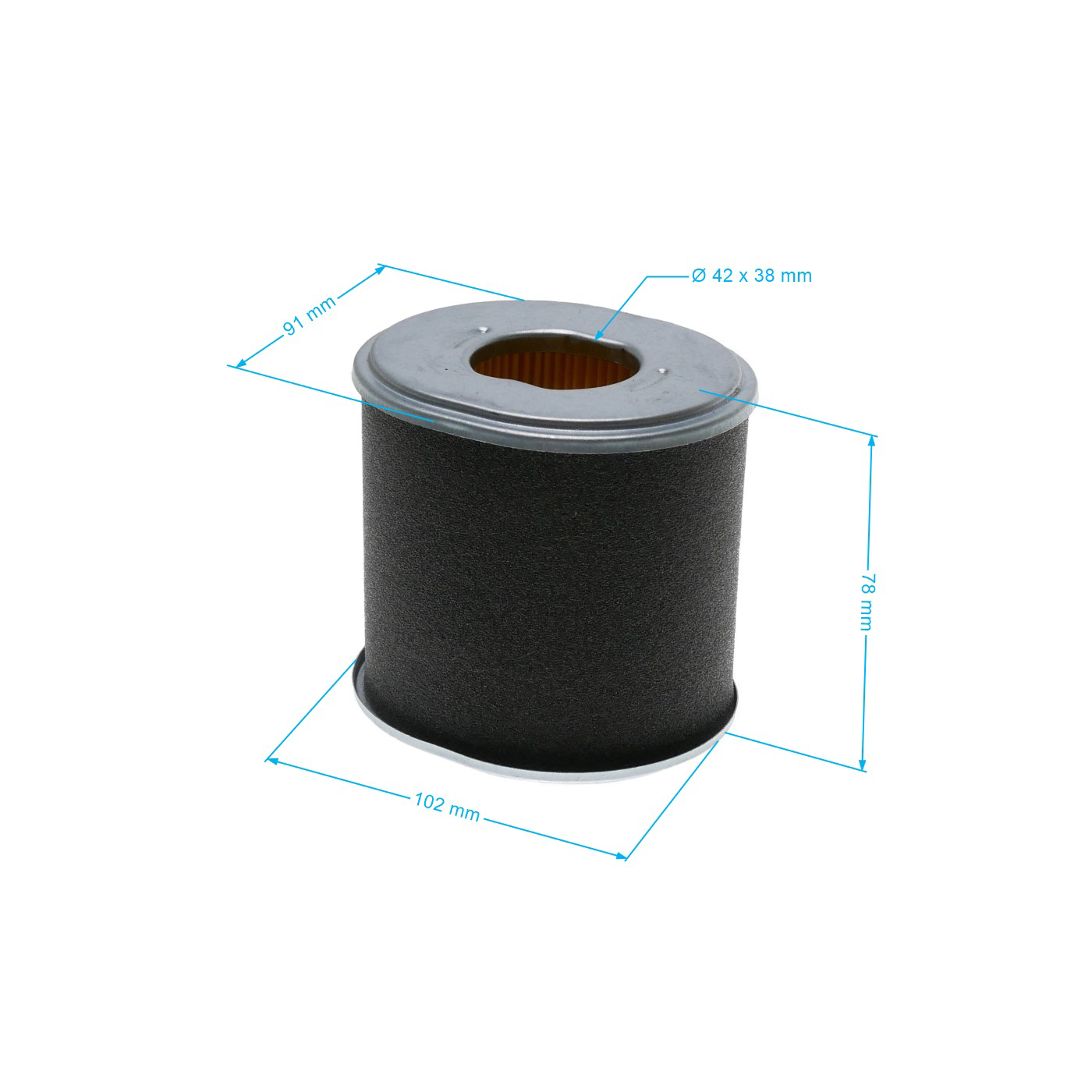 Vzduchový filtr 101 mm x 96 mm x 91 mm pro motory Zongshen 188F (OEM 100004782)