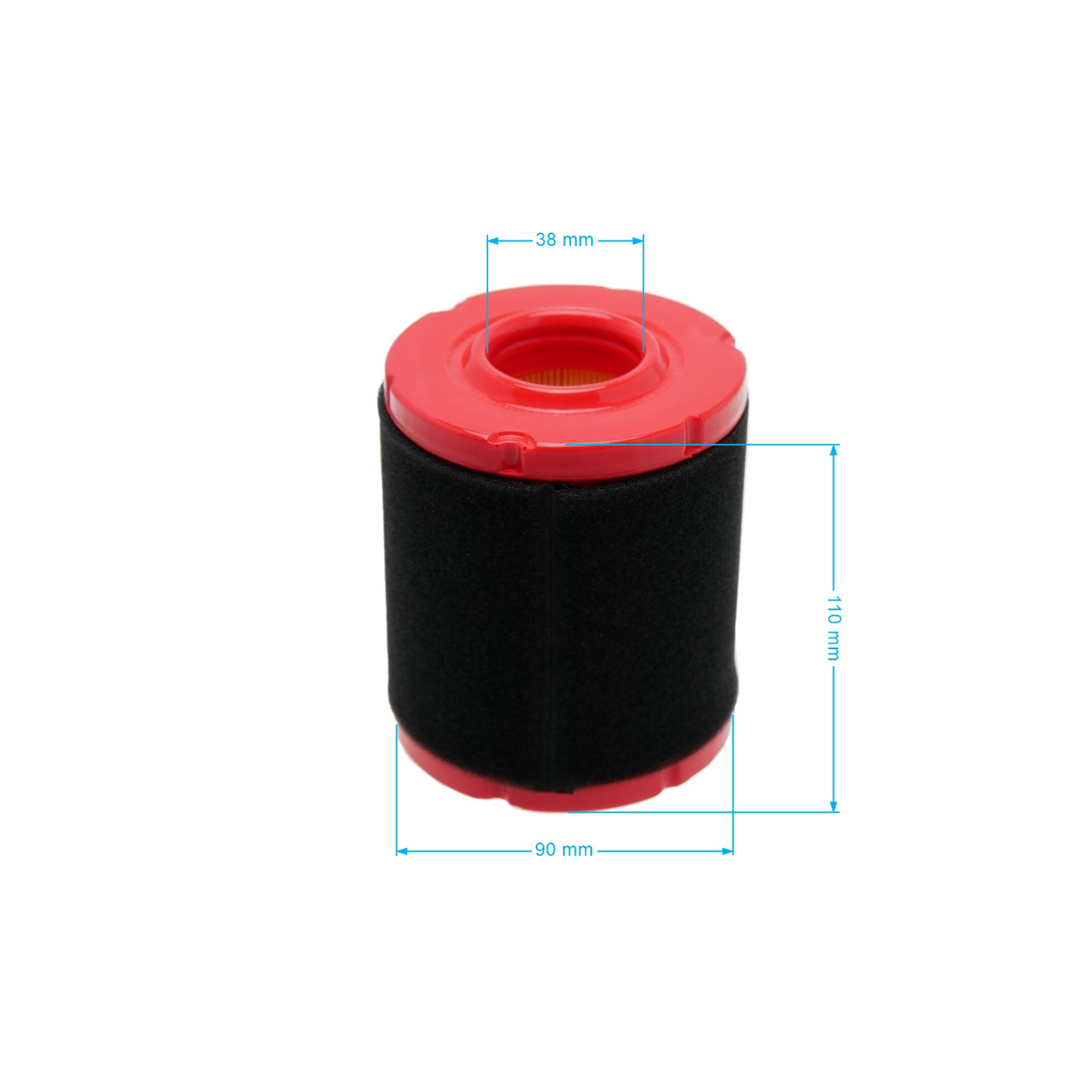 Vzduchový filtr 109 mm x 90 mm x 38 mm pro motory Zongshen XP620 (OEM 100064683)
