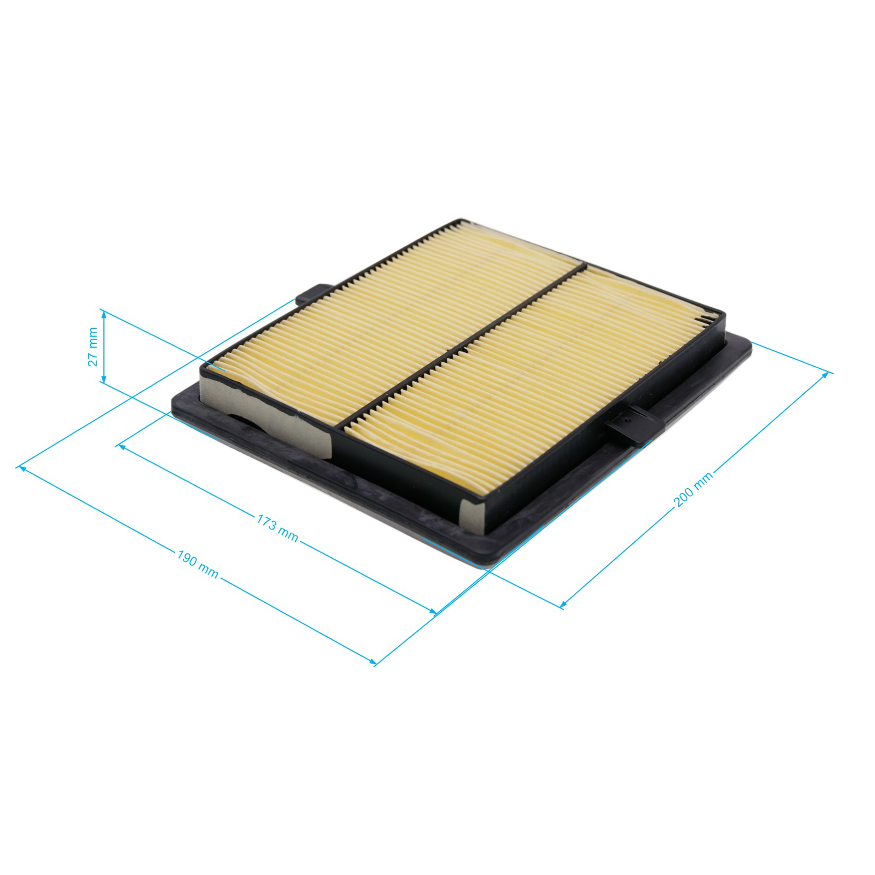 Vzduchový filtr 218 mm x 163 mm x 28 mm pro motory Zongshen GB680 (OEM 100051854)
