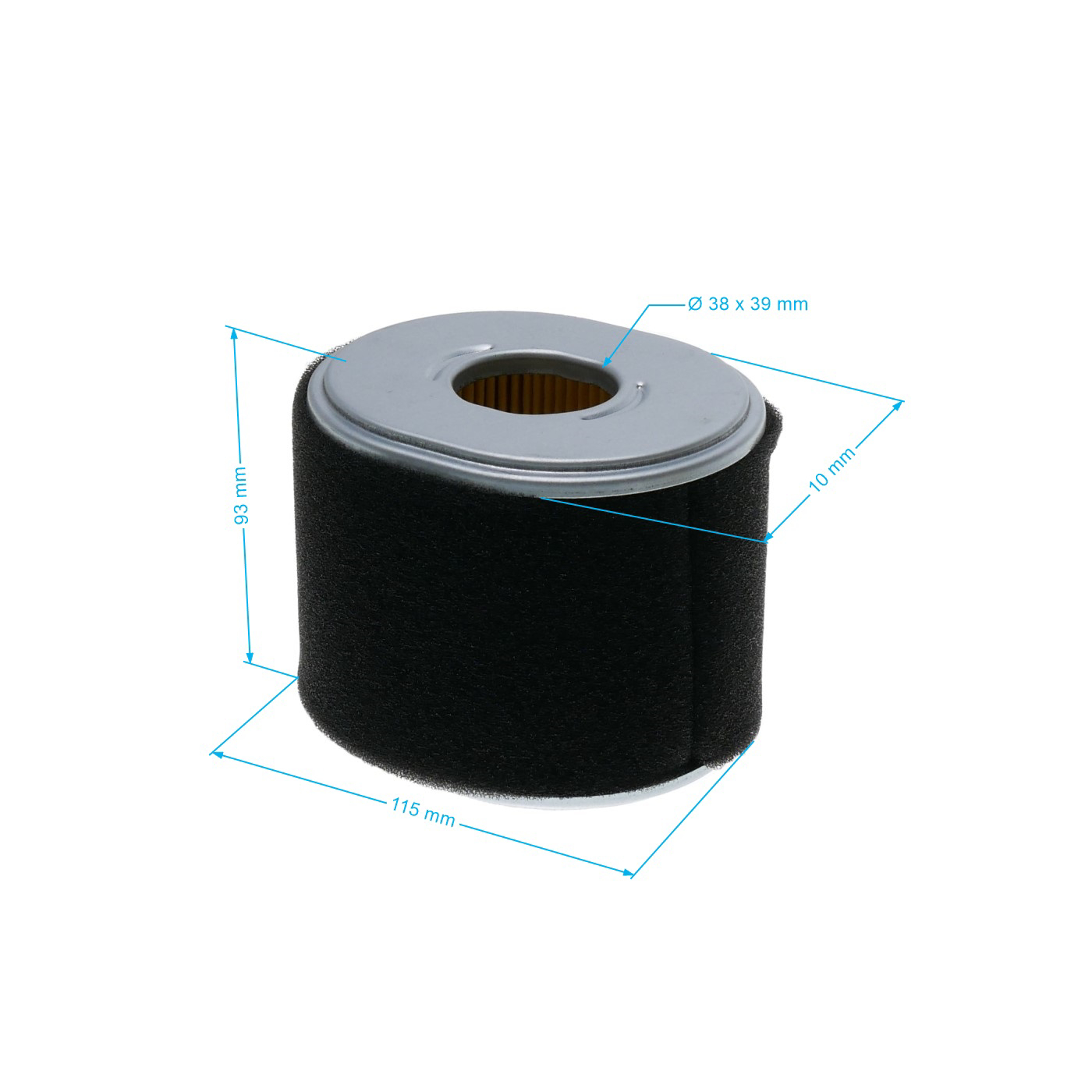 Vzduchový filtr 113 mm x 96 mm x 90 mm pro motory Zongshen GB270 GB420 (OEM 100083580)
