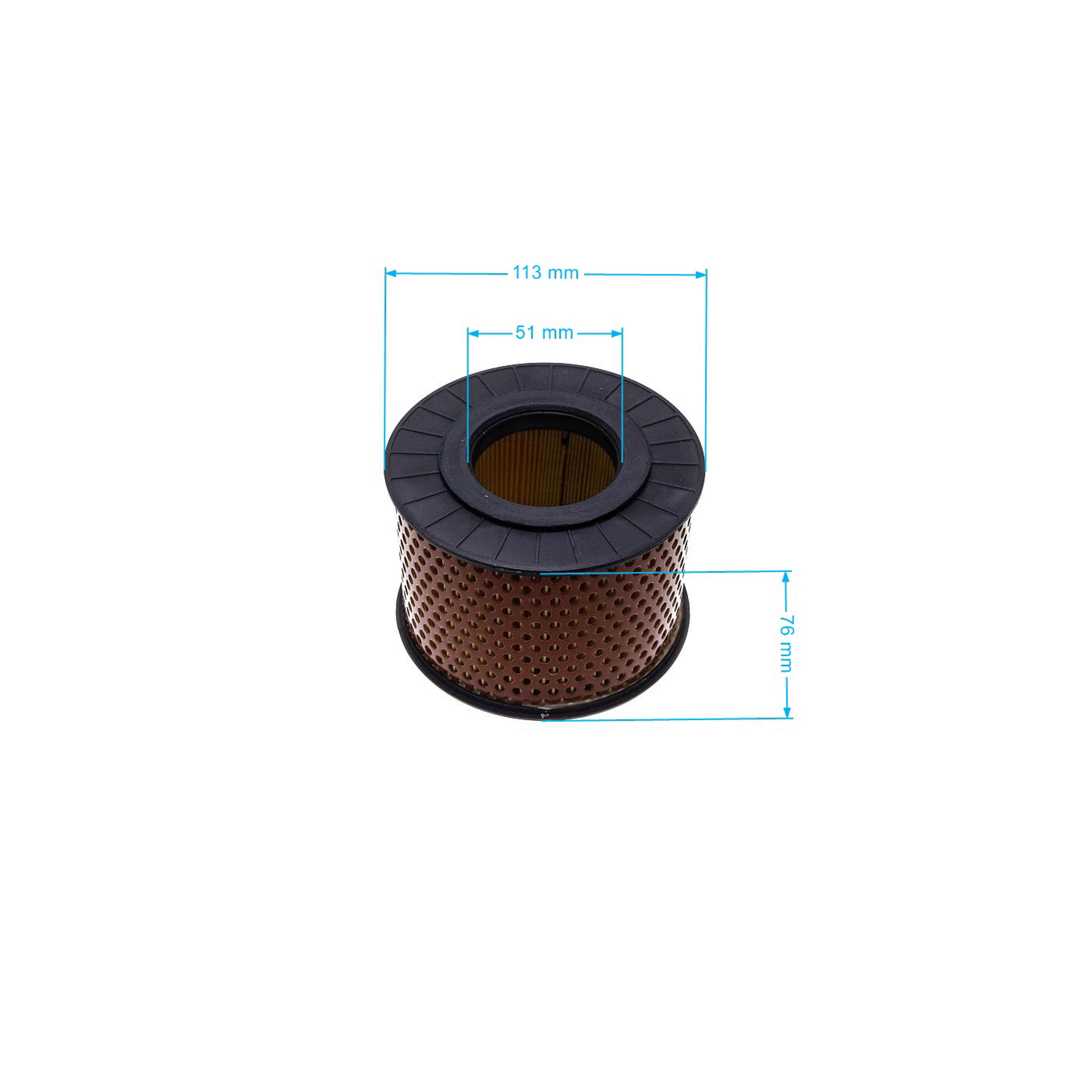 Vzduchový filtr 113 mm x 79 mm x 51 mm pro motory Hatz 1B20 1B20V 1B27 1B30 1B30V (OEM 50426000)