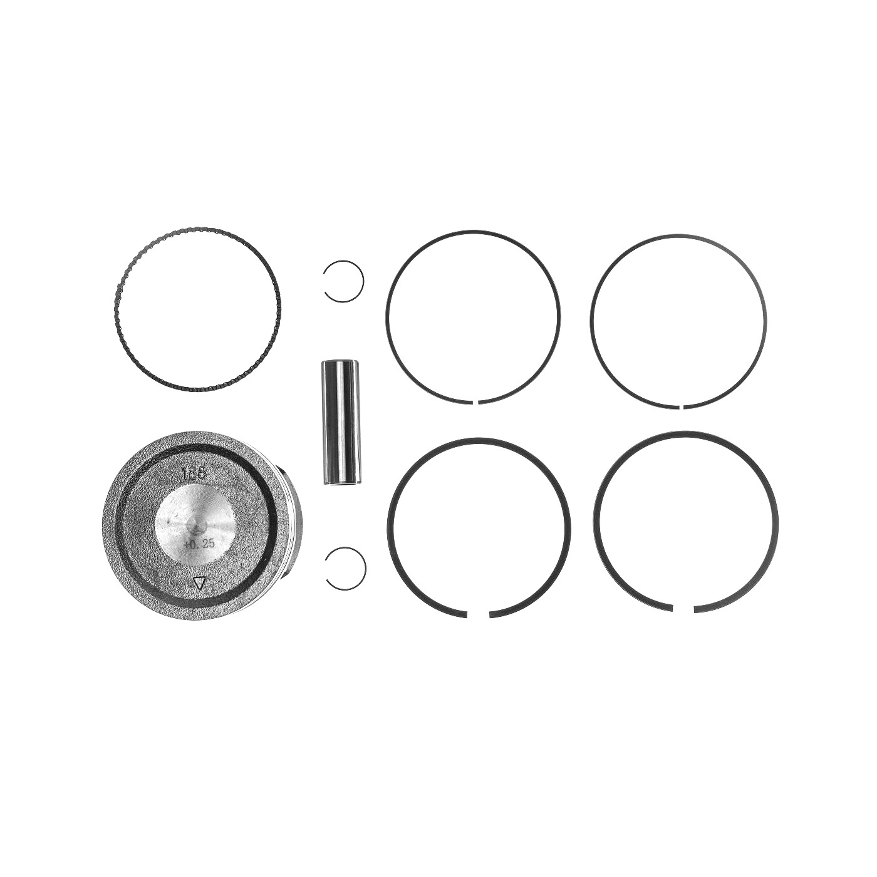 Kompletní píst pro motory Honda GX390 1. výbrus +0,25 mm 88,25 mm (OEM 13102ZF6000)