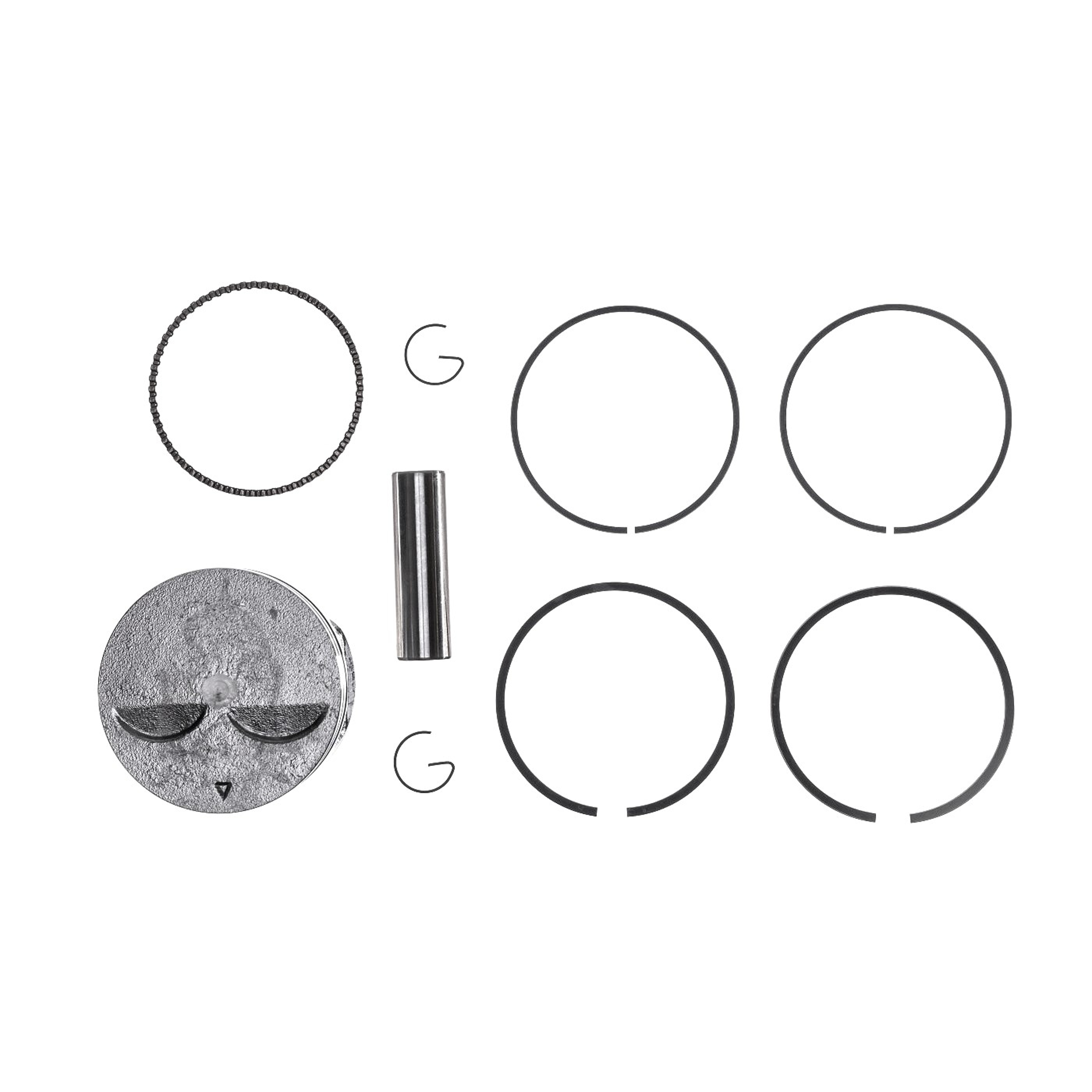 Kompletní píst pro motory Honda GX240 1. výbrus +0,25 mm 73,25 mm (OEM 13102ZE2W00)