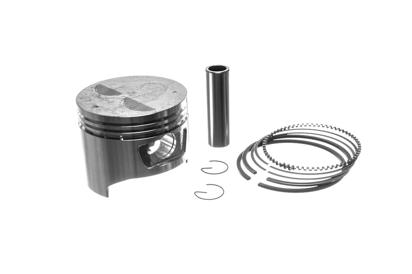 Kompletní píst pro motory Honda GX240 2. výbrus +0,50 mm 73,50 mm (OEM 13103ZE2W00)