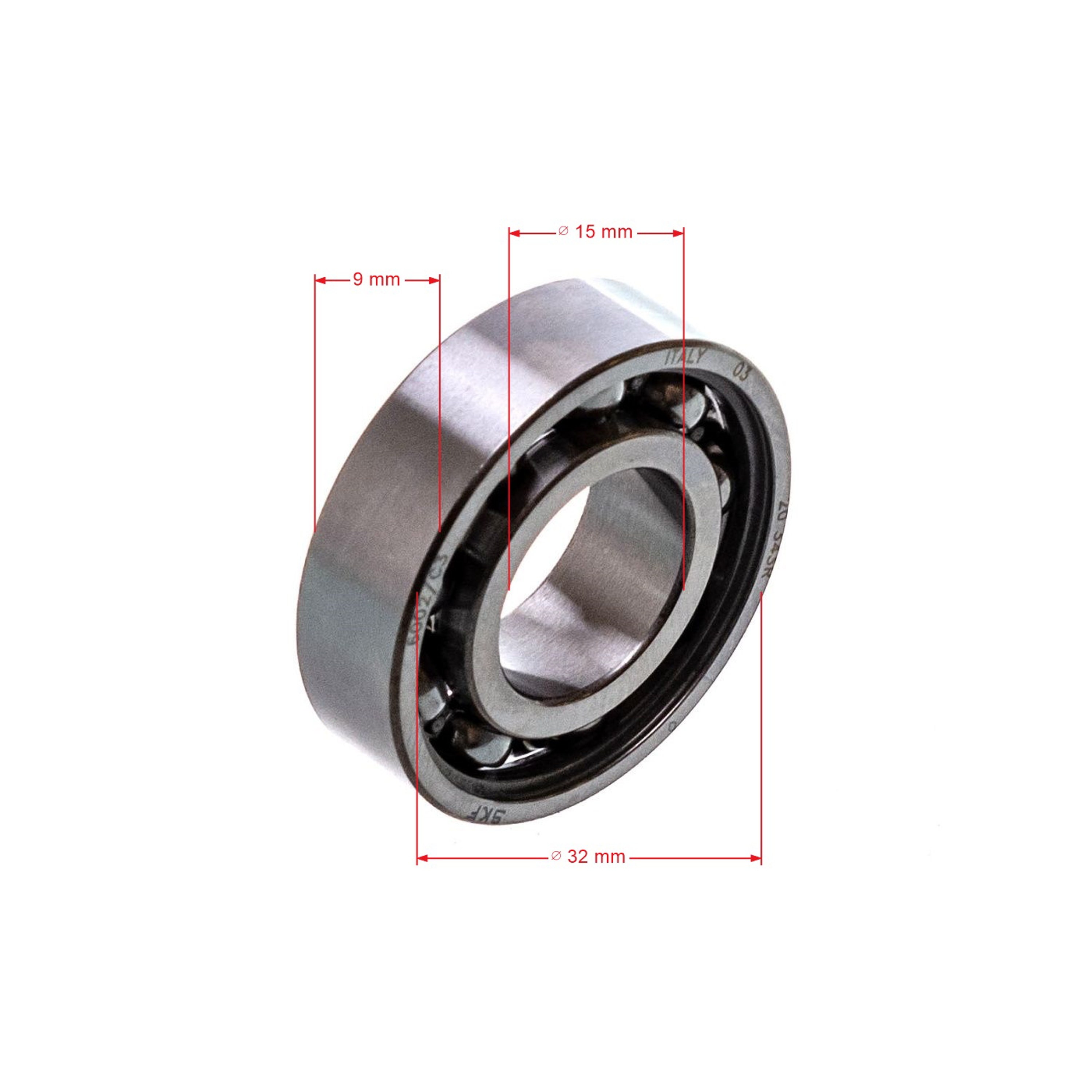 Kuličkové ložisko 15 mm x 32 mm x 9 mm SKF 6002-C3 pro motorové pily křovinořezy a další zahradní techniku
