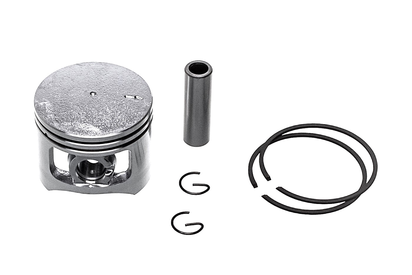 Kompletní píst 45 mm pro Čínské motorové pily a pily z hobbymarketů s obsahem motoru 52 ccm