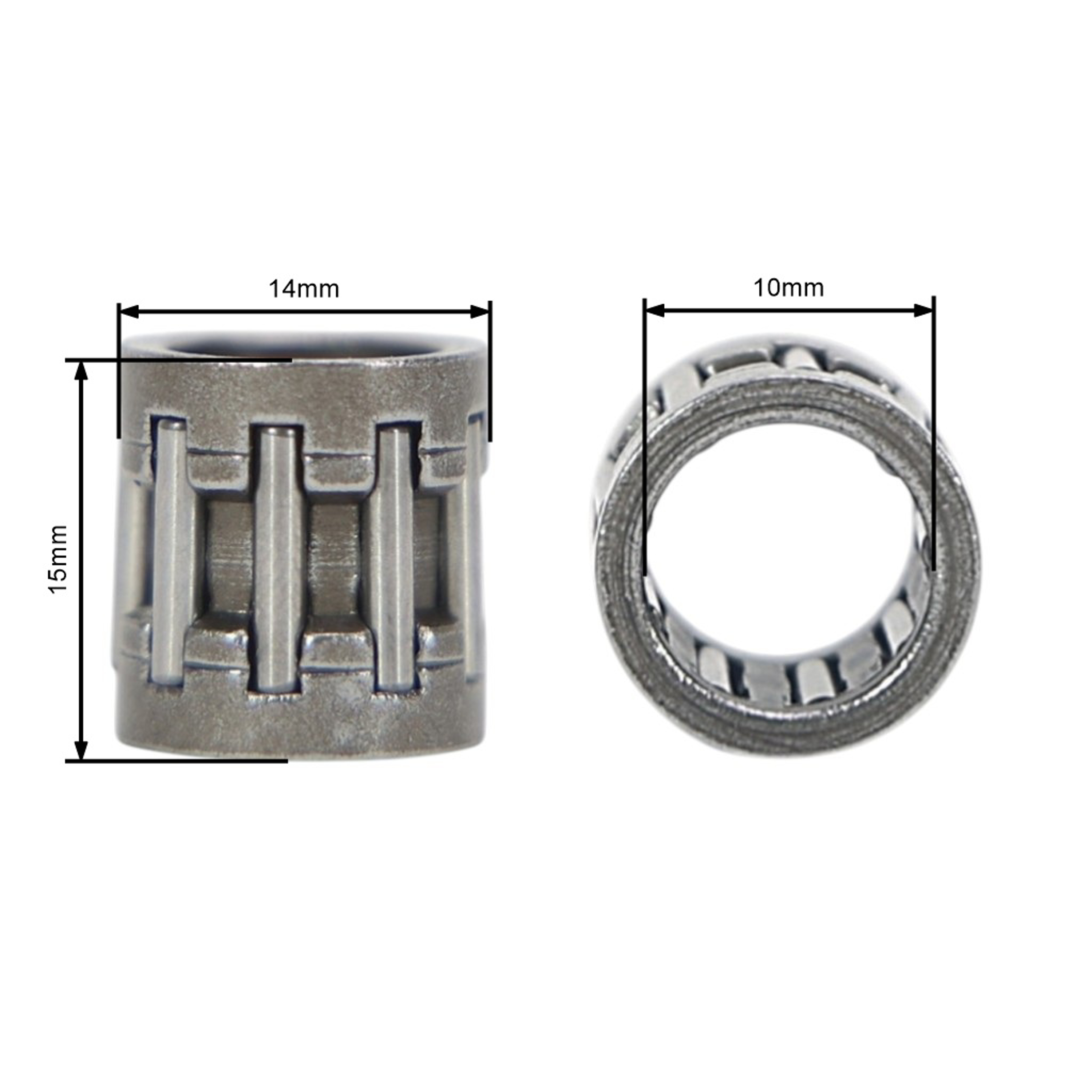 Jehličkové pístní ložisko 10 mm x 14 mm x 15,2 mm pro Čínské křovinořezy a křovinořezy z hobbymarketů s obsahem motoru 52 ccm