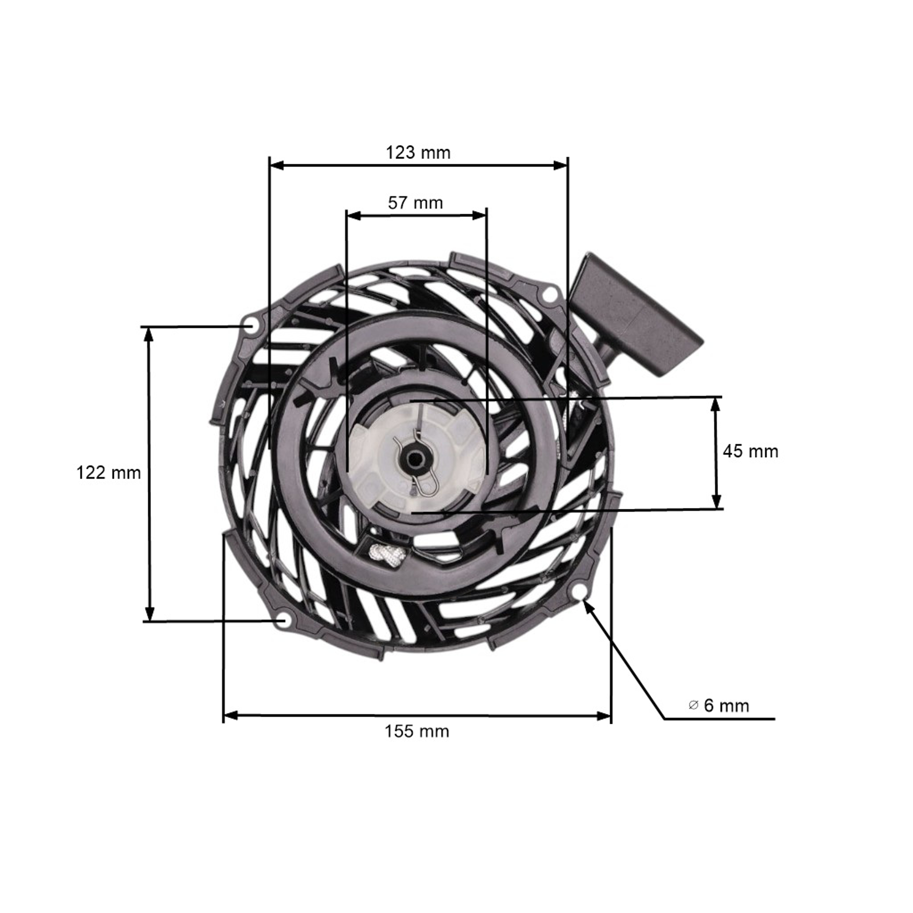Kompletní startér pro motory Briggs & Stratton Craftsman Troy-Bilt TB554 TB115 TB110 (OEM 591139 593959 590588 595355 593961 37298 37420 37295)