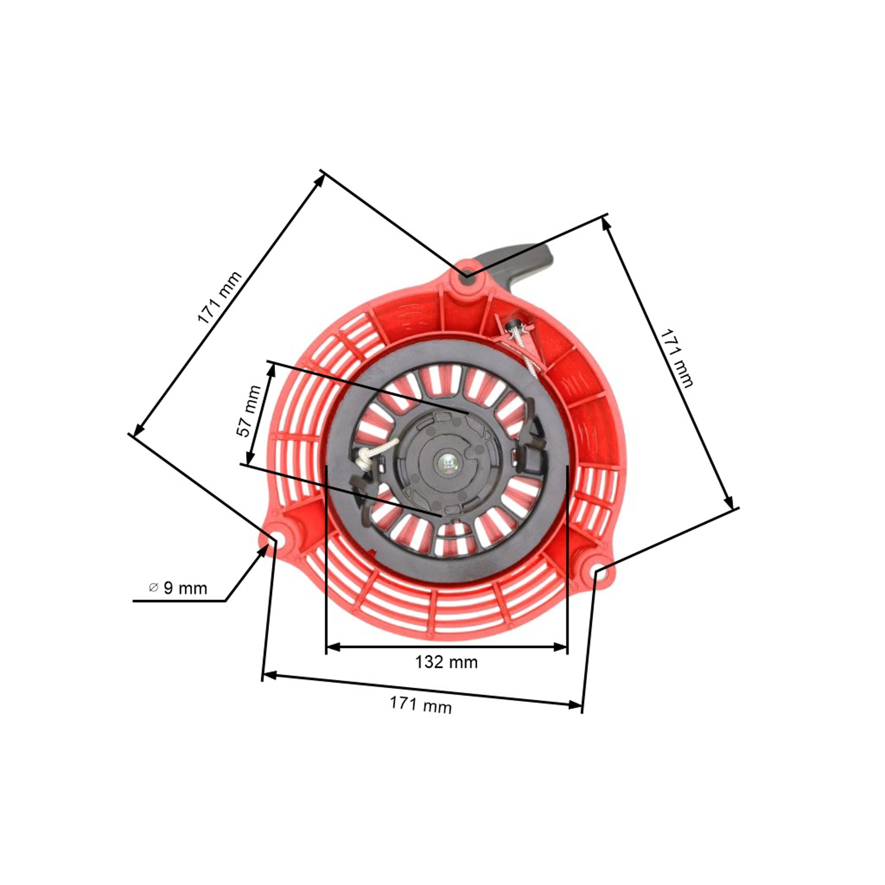 Kompletní startér pro motory Honda GC135 GC160 GCV135 GCV160 EN2000 EN2500 (OEM 28400-ZL8-023ZA 28400-ZL8-013ZA 284400-ZM0-003)