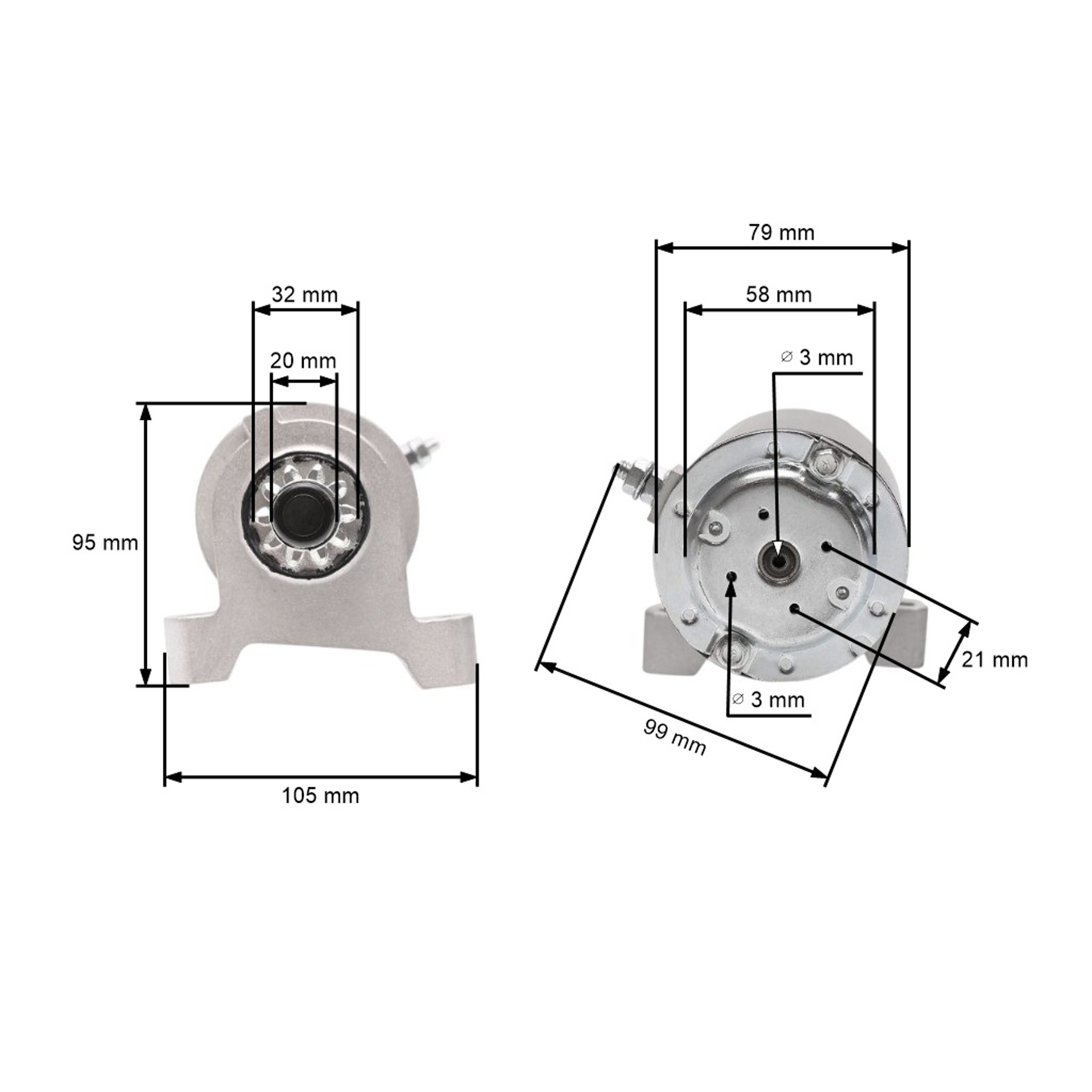 Elektický startér pro motory Tecumseh (OEM 36914)