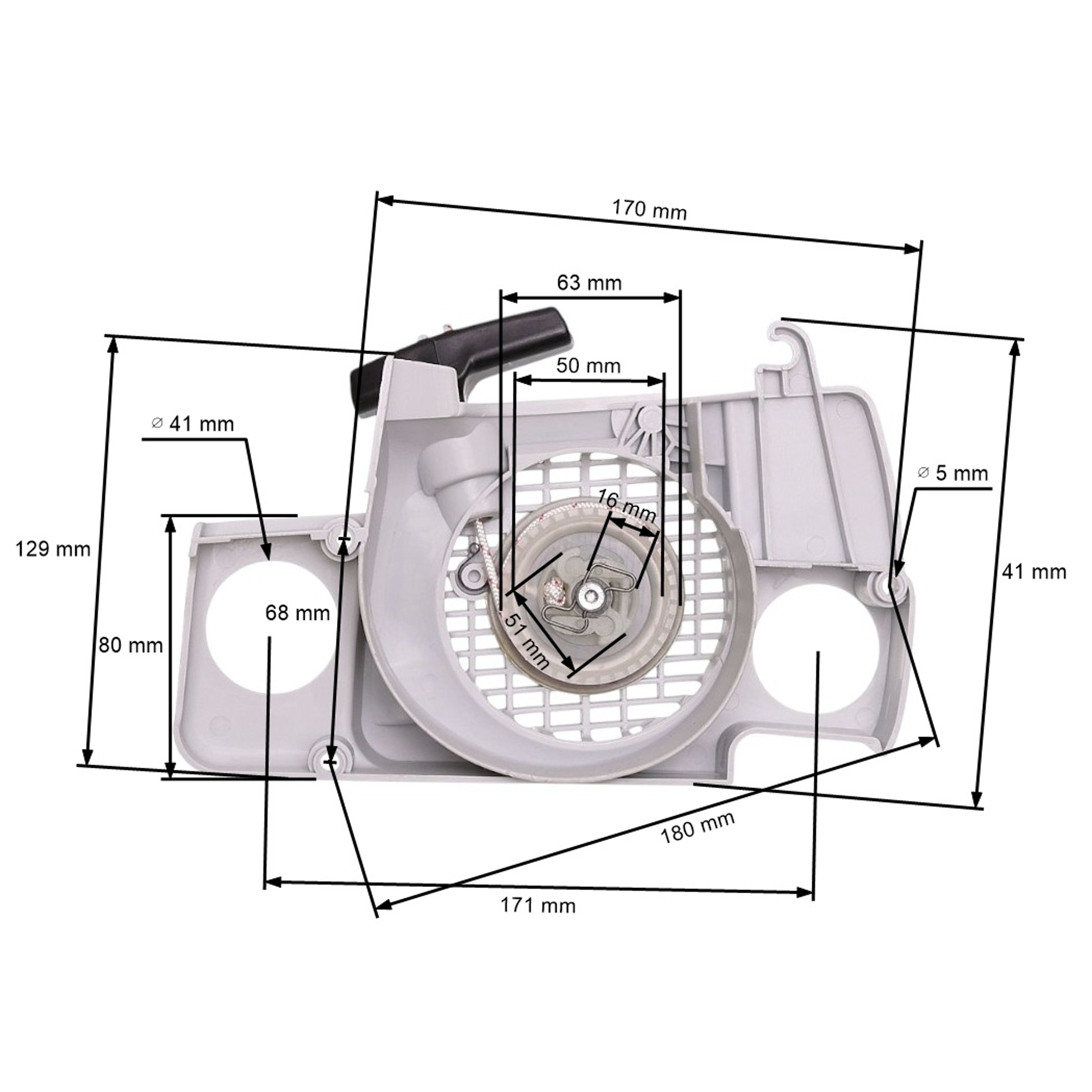 Kompletní startér pro motorové pily Stihl 017 018 MS170 MS180 (OEM 11300802100)
