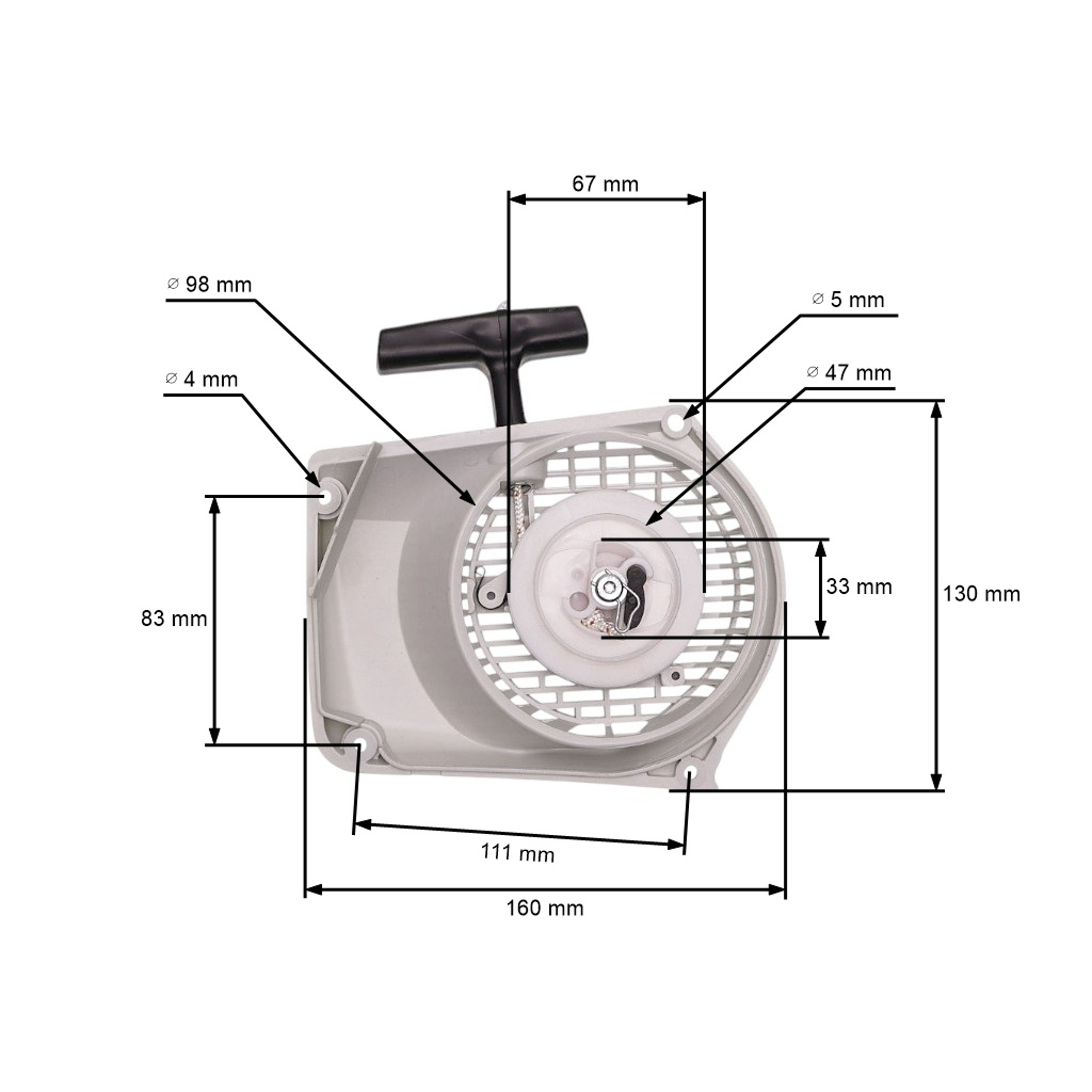 Kompletní startér pro motorové pily Stihl 024 026 MS240 MS260 (OEM 11210802101)