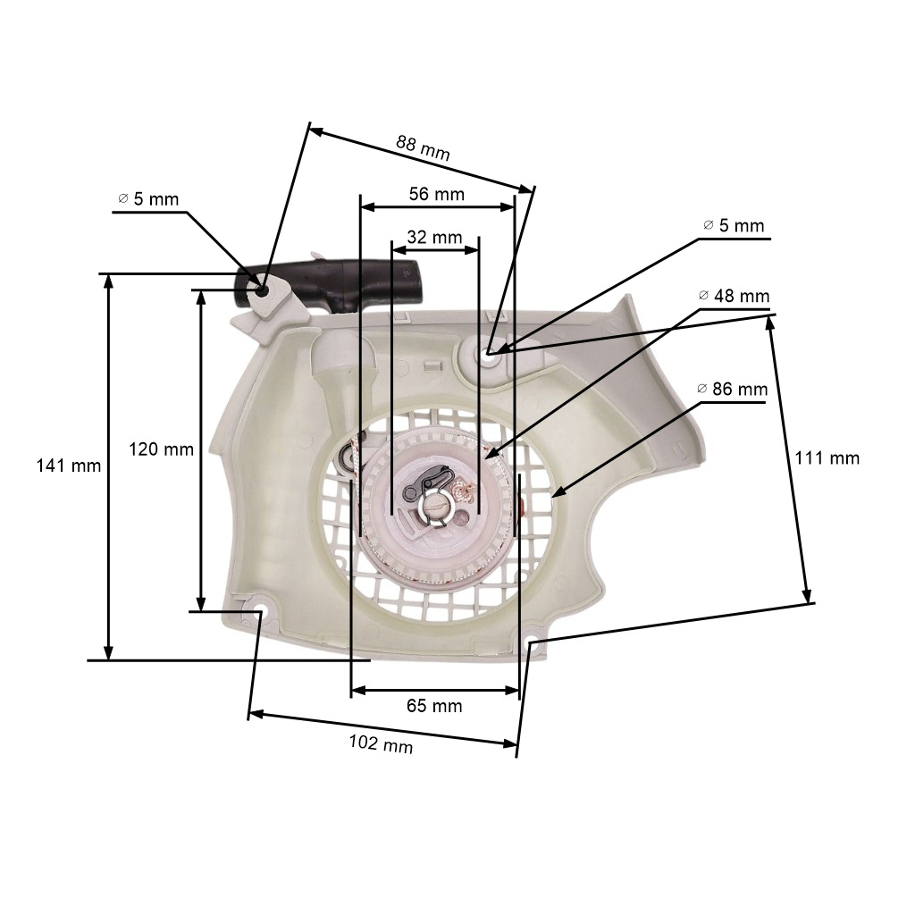 Kompletní startér pro motorové pily Stihl MS171 MS181 MS211 (OEM 11390802102)