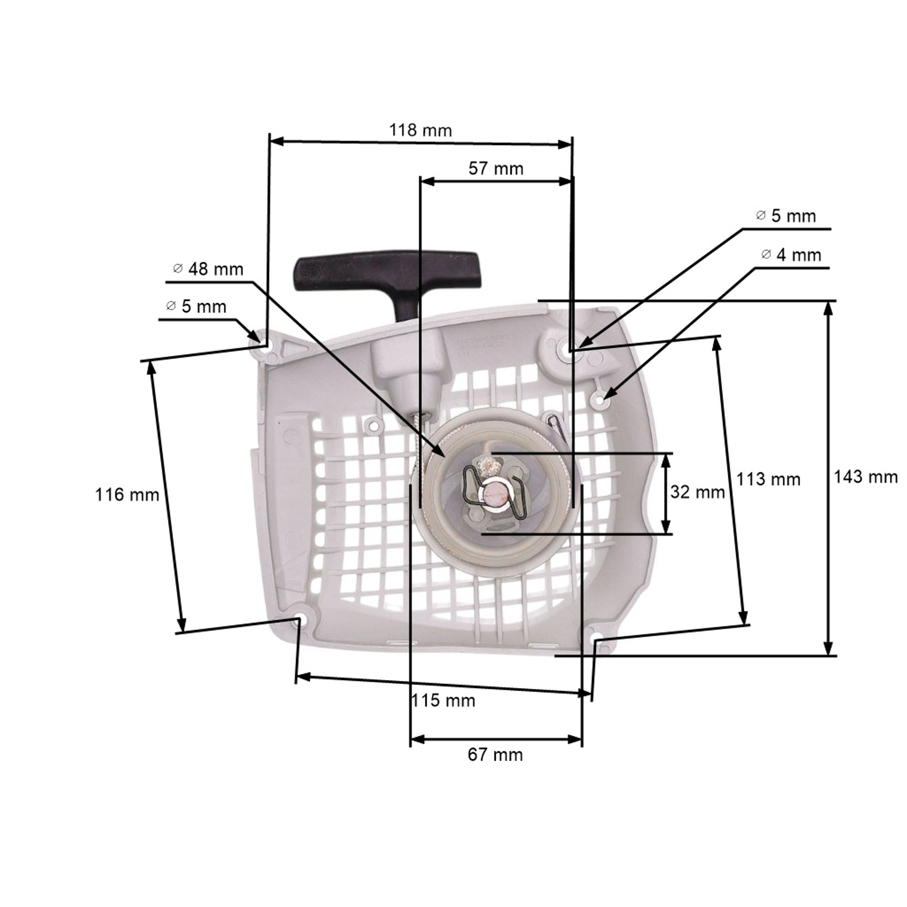 Kompletní startér pro motorové pily Stihl MS231 MS251 (OEM 11430802103 11430802107)
