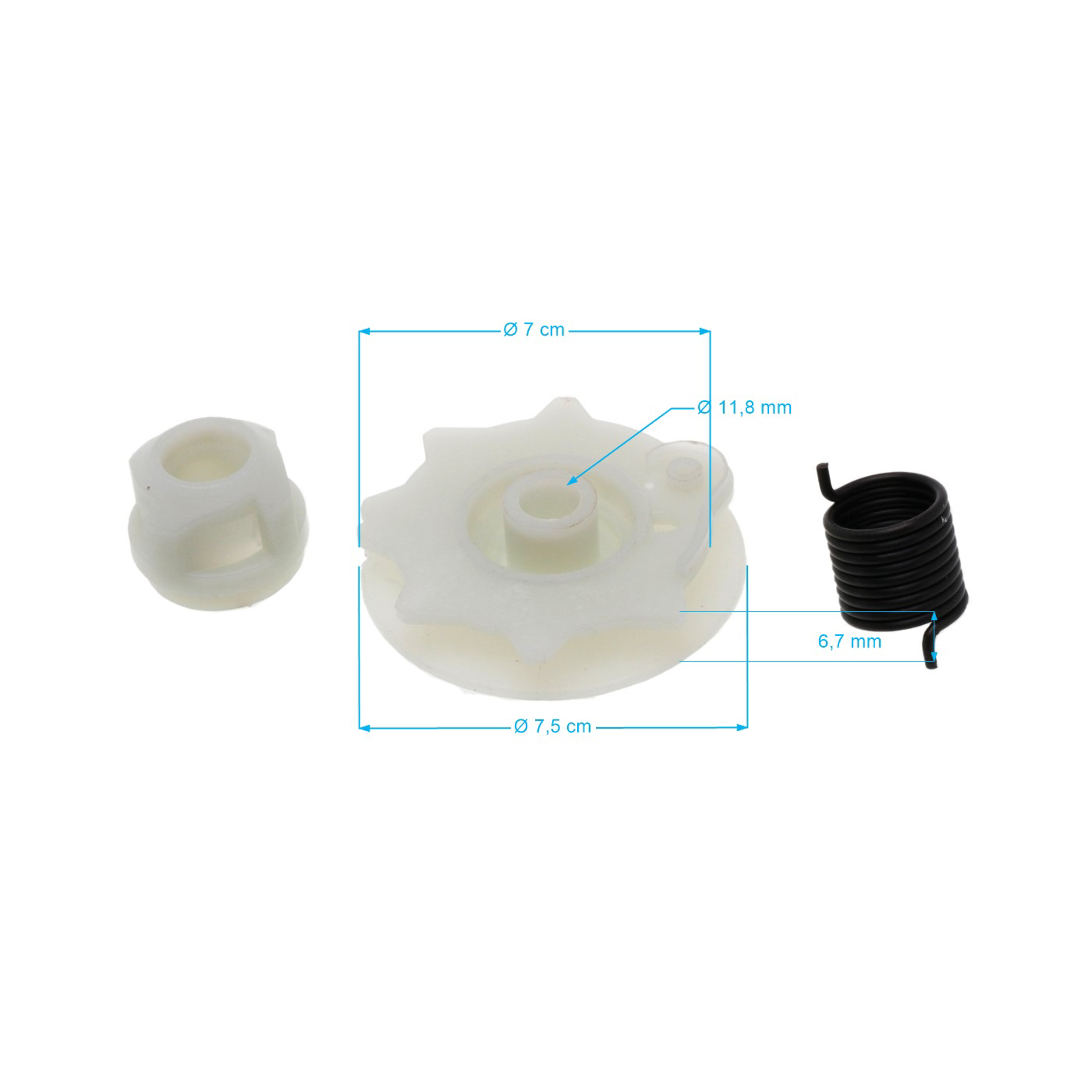 Startovací kladka pro motorové pily Husqvarna 120 Mark II 137 142 20X 235 235E 236 236E Jonsered CS2138 CS2234S McCulloch CS330 Partner 422 444 (OEM 530071966)