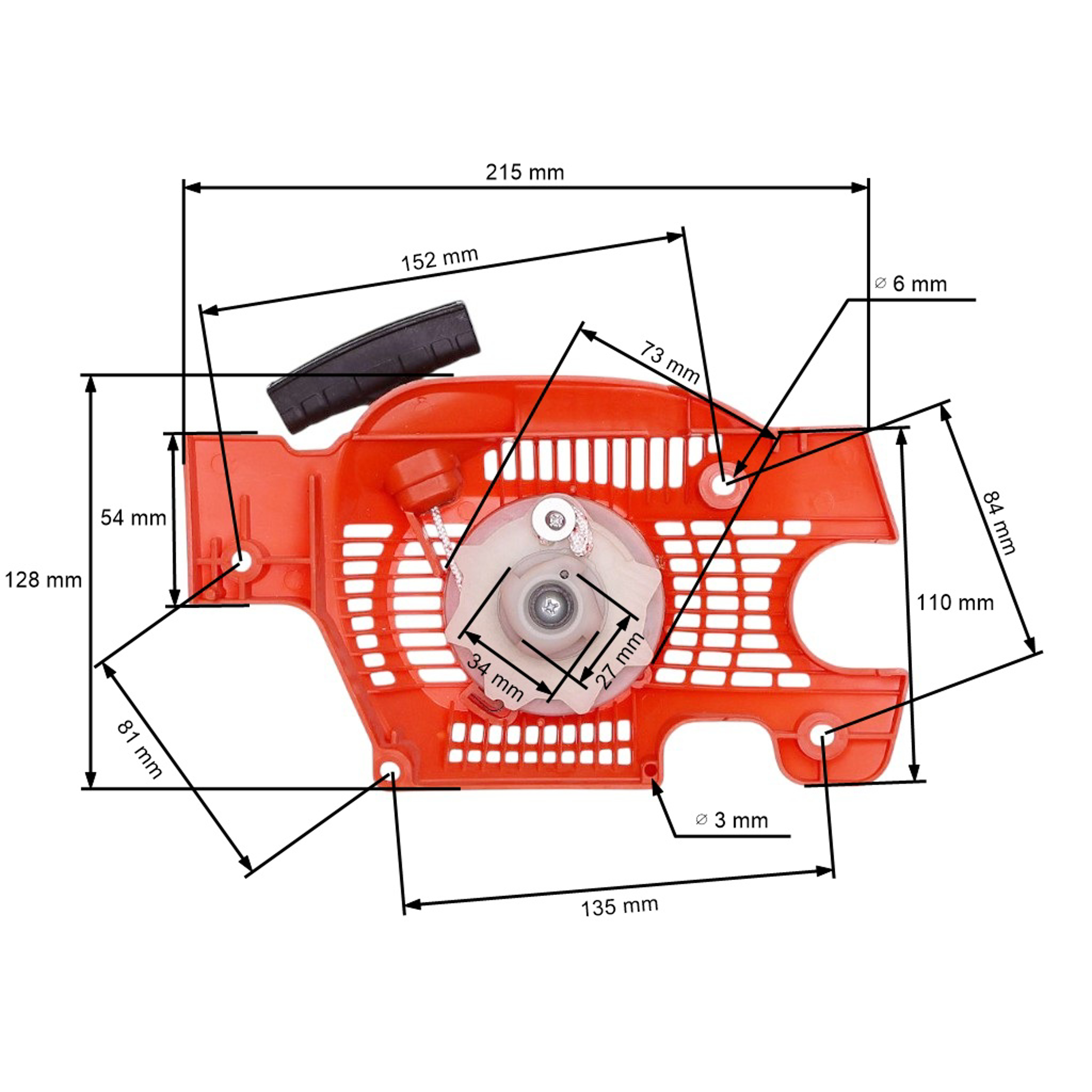 Kompletní startér pro motorové pily Husqvarna 136 136LE 137 137E 141 141LE 142 142E (OEM 530071968)
