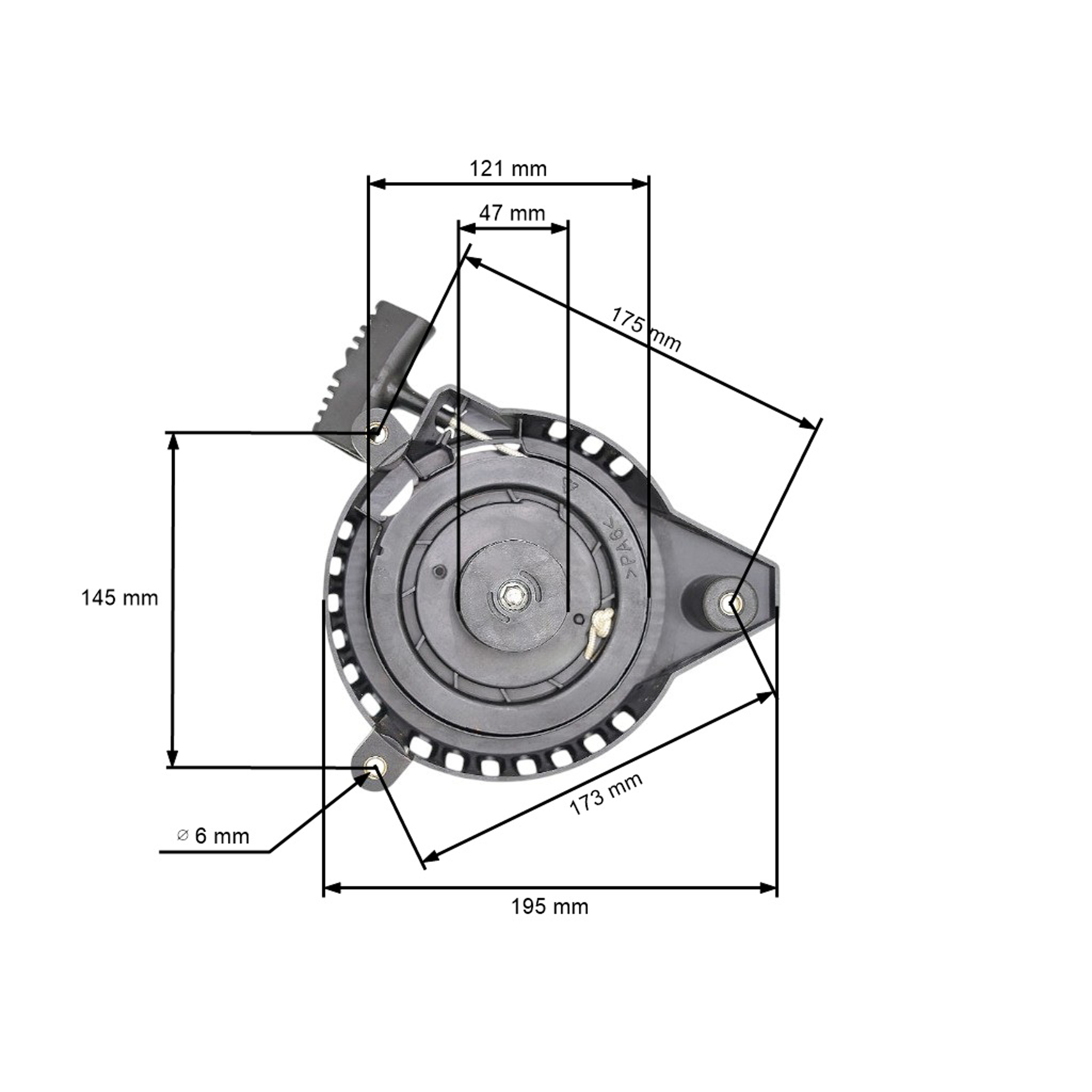 Kompletní startér pro Čínské motorové sekačky NAC LP40-300-PL-DE MEX40-350 LP3390 GAMA a sekačky z hobbymarketů