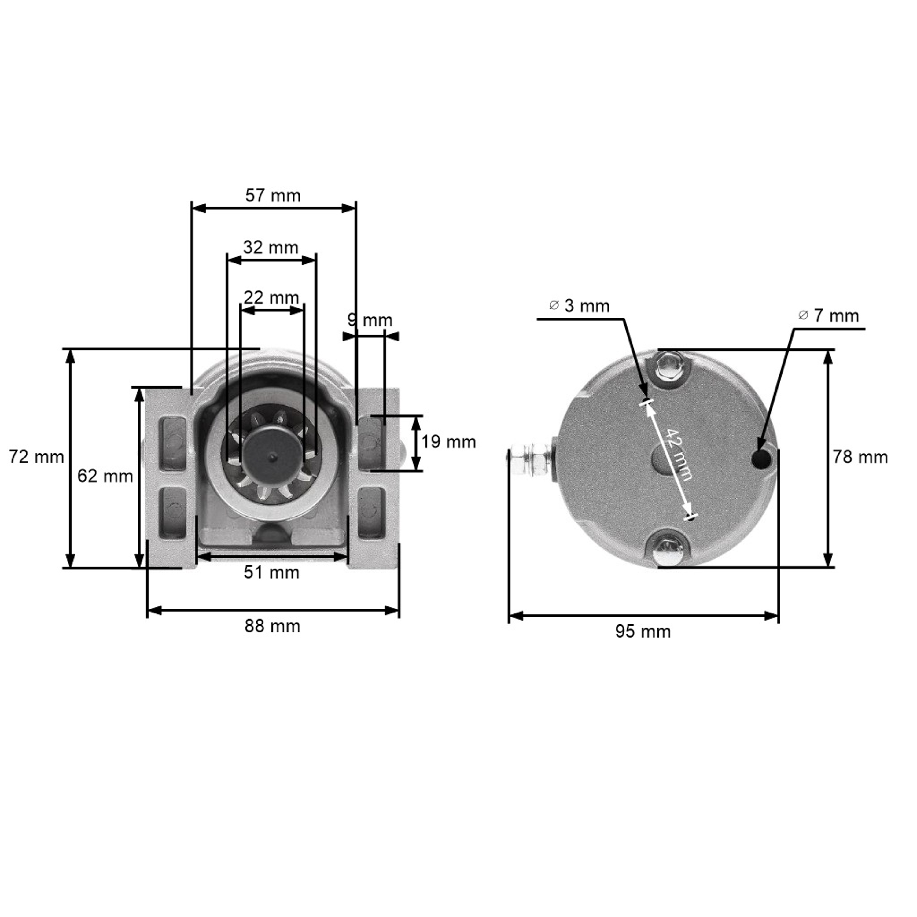 Elektrický startér pro motory Loncin LC1P88F LC1P90F LC1P92F (OEM 270360132-0004 270360077-0001 270360077-T381)