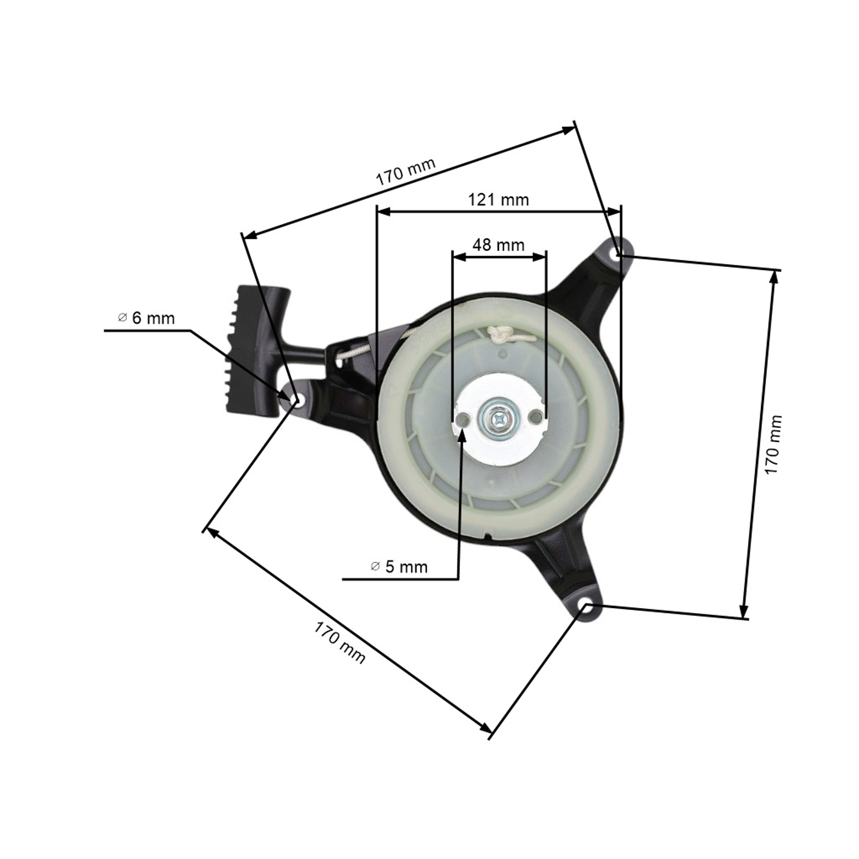 Kompletní startér pro motory Honda GXV140 GXV160 HR215 HRB215 HRM195 HRM215 (OEM 28400-ZG9-802 28400-ZG9-803)