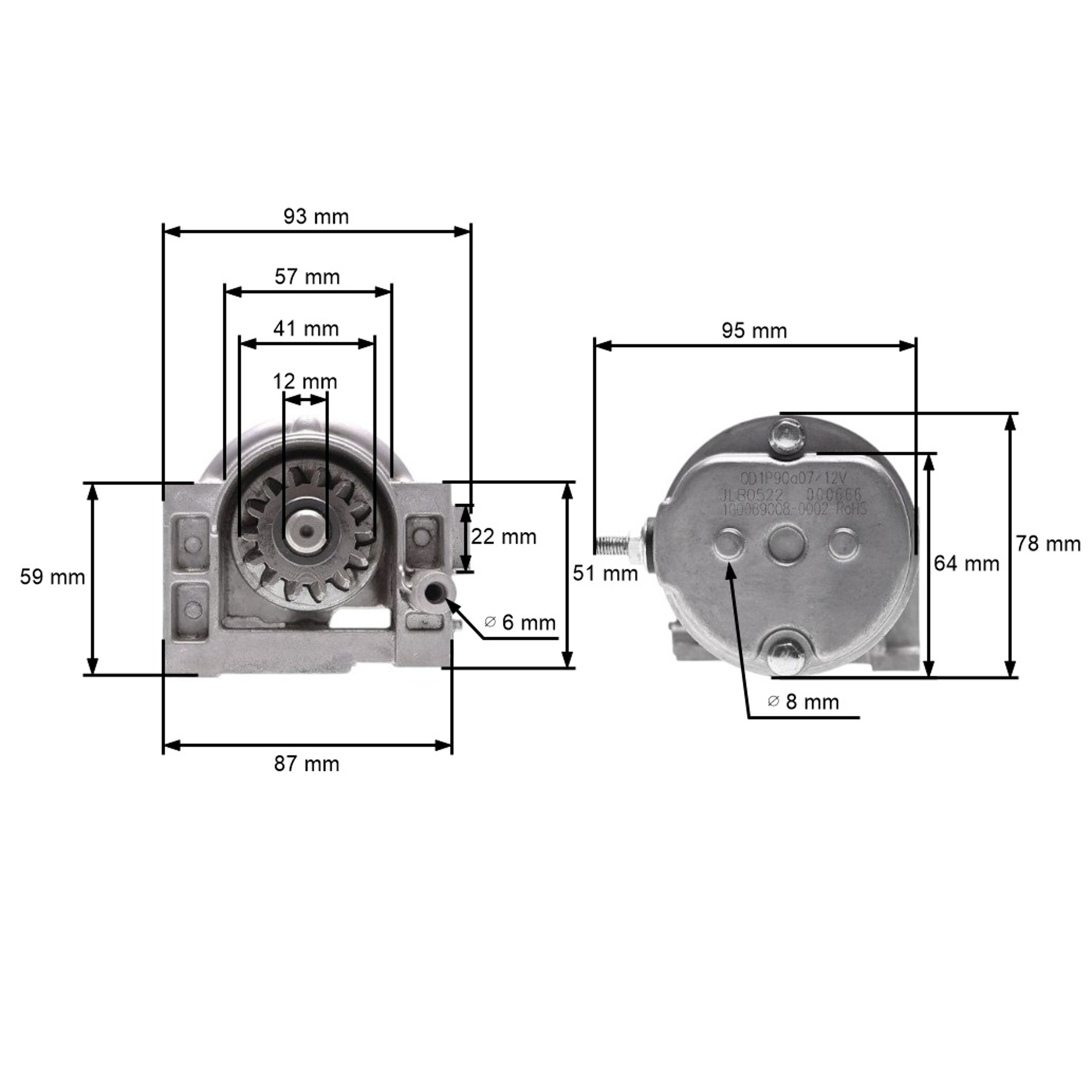 Elektrický startér pro motory Zongshen XP620 výkon 17,6 PS (OEM 100009805)
