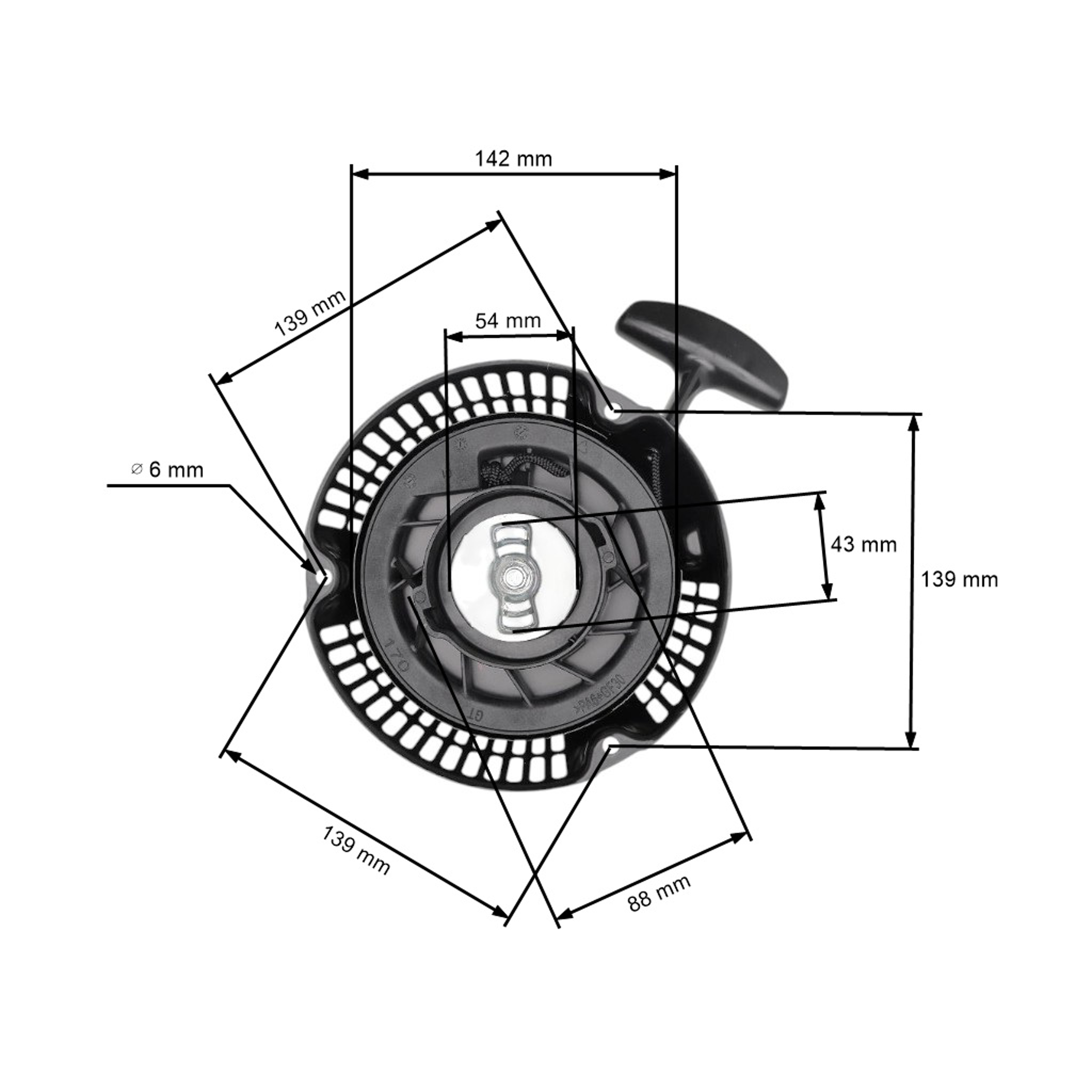 Kompletní startér pro motory Zongshen GB200 (OEM 100023743-0001)