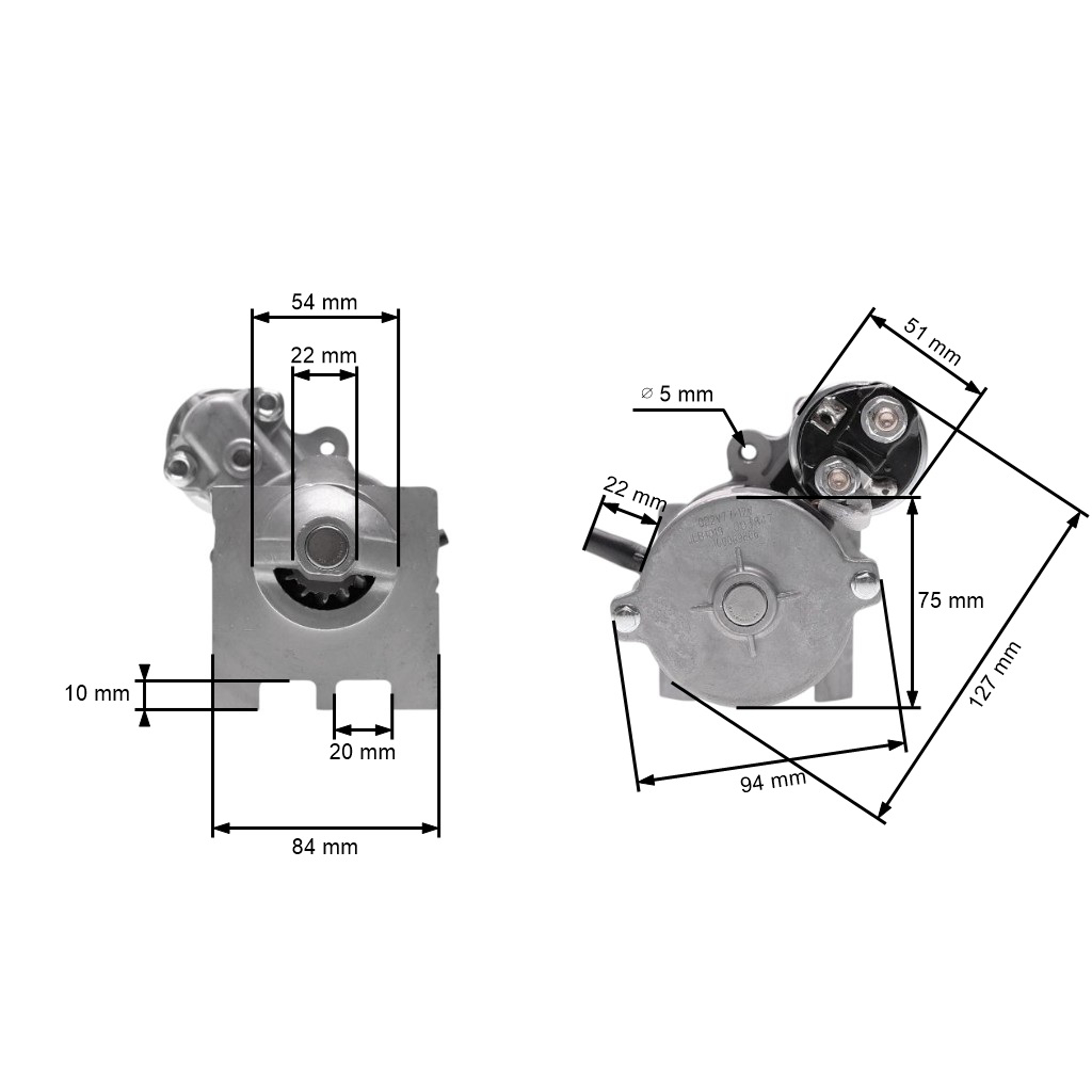 Elektrický startér pro motory Zongshen XP680 GB680 (OEM 100009806)