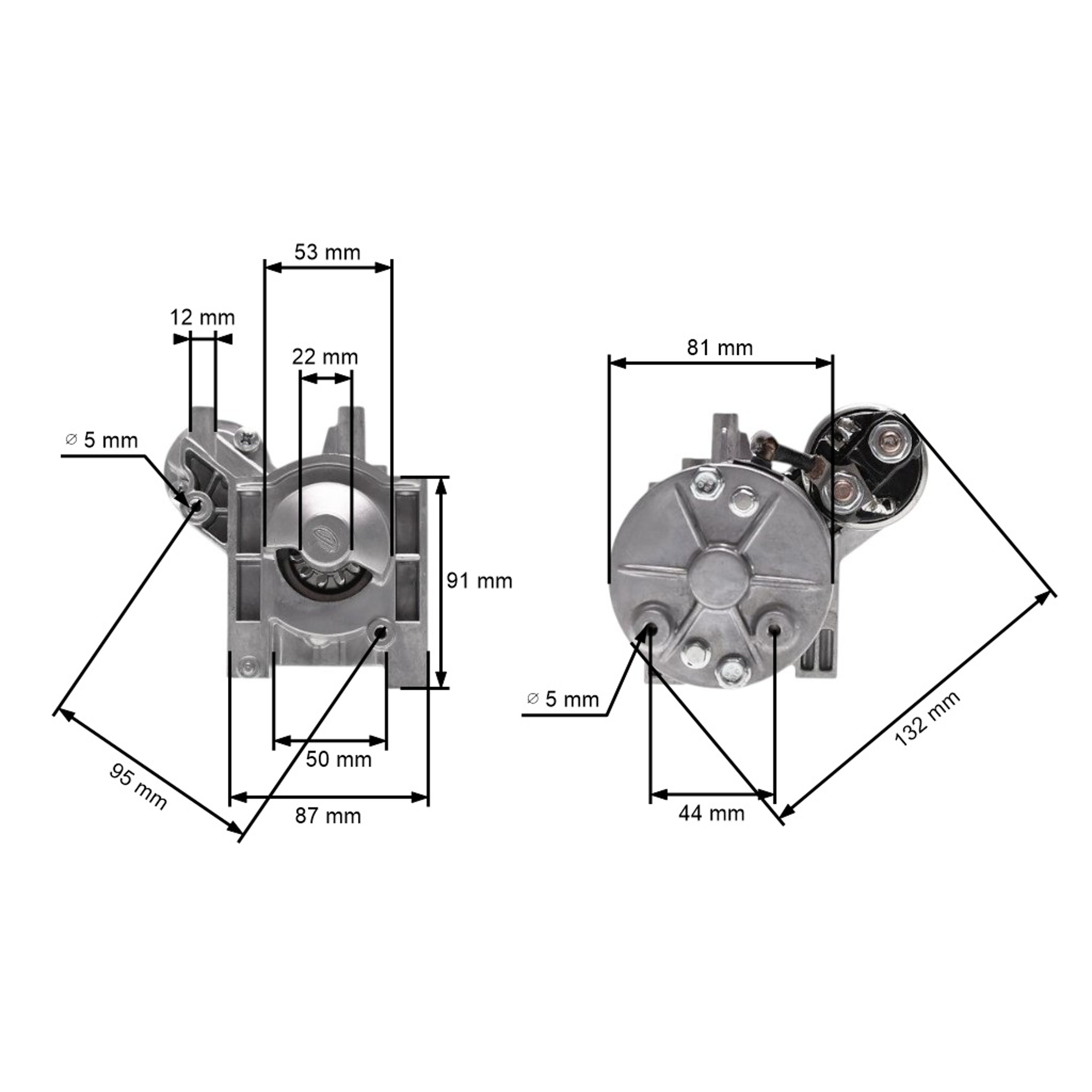 Elektrický startér pro motory Zongshen GB1000 (OEM 100098108)