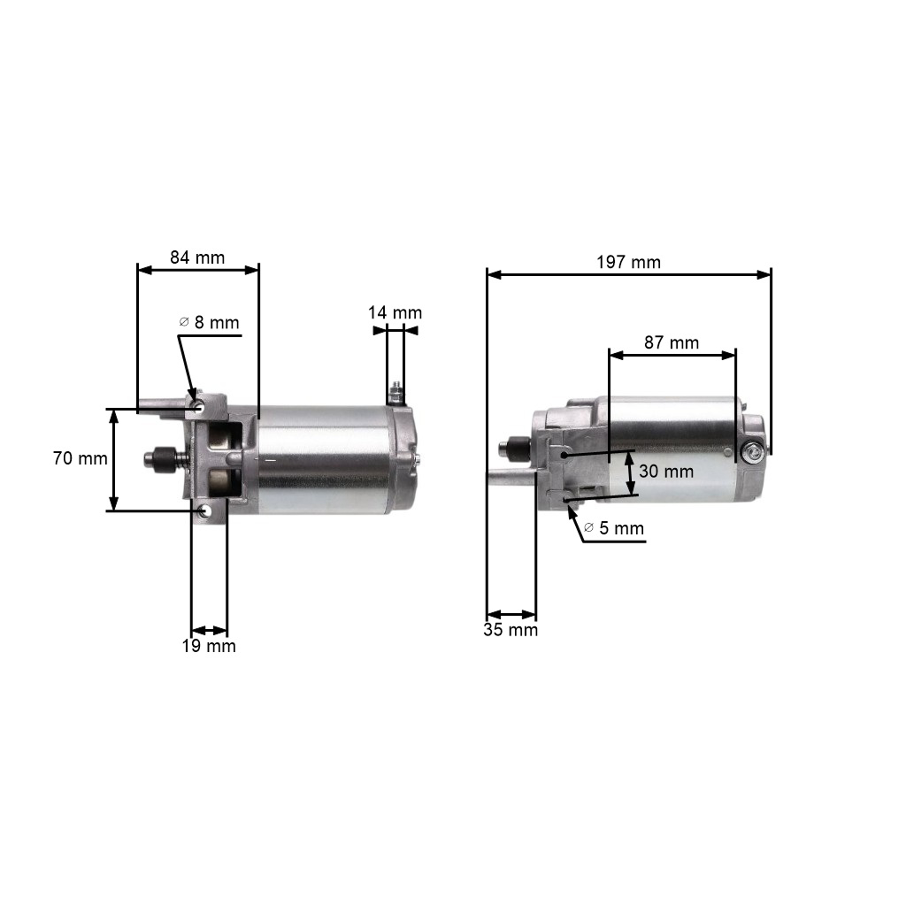 Elektrický startér pro motory Zongshen XP380A (OEM 100053449)