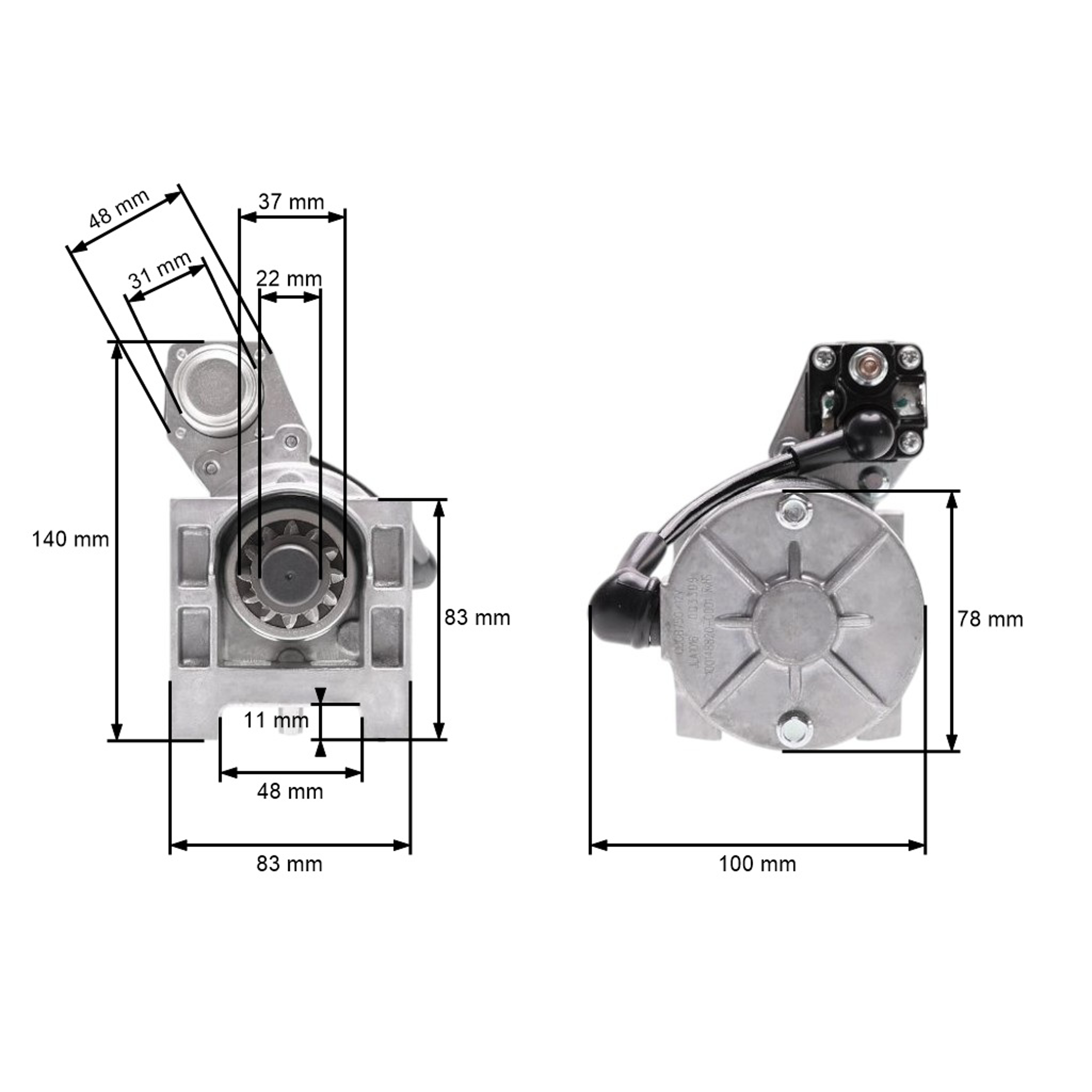 Elektrický startér pro motory Zongshen XP680 od roku výroby 2023 (OEM 100148820-0001)
