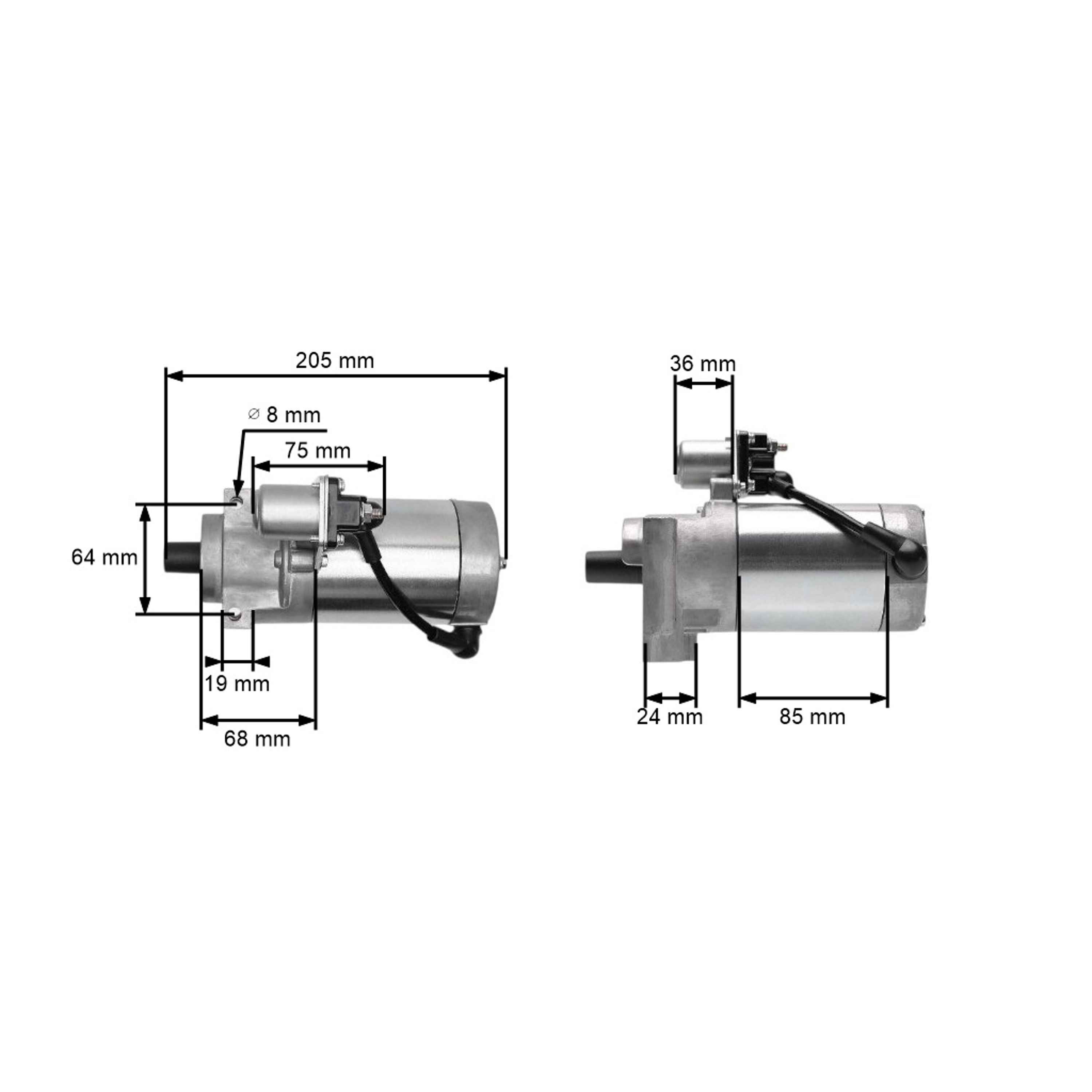 Elektrický startér pro motory Zongshen XP680 od roku výroby 2023 (OEM 100148820-0001)