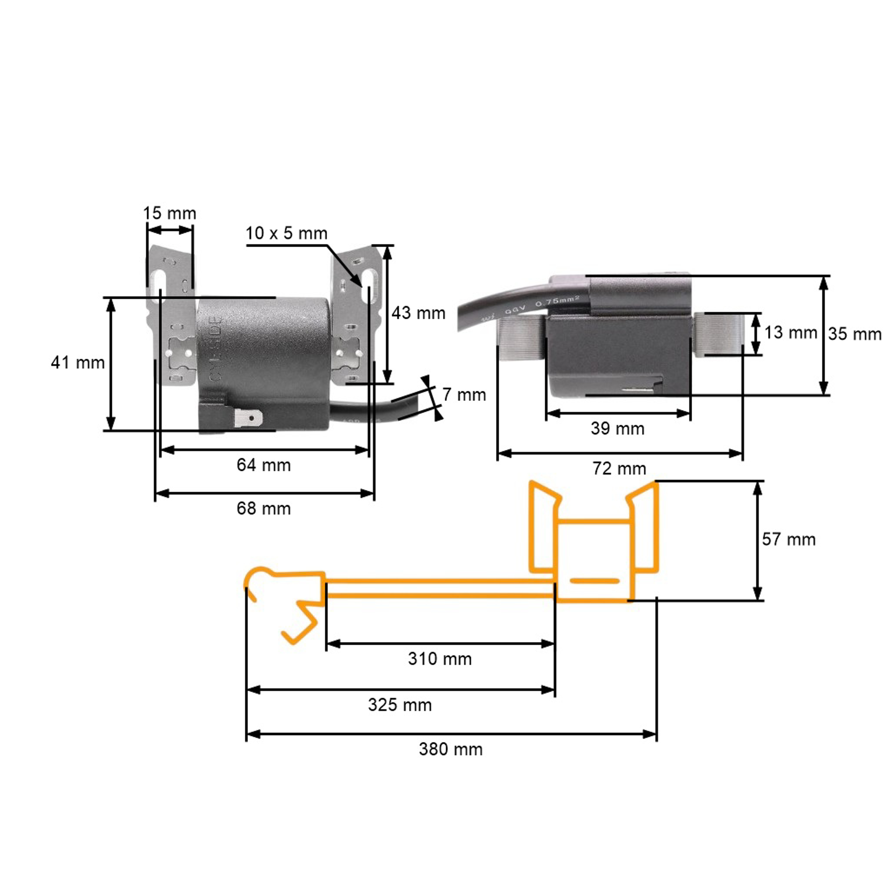 Zapalování pro motory Briggs & Stratton výkon 9,0 PS - 14,0 PS (OEM 492341 490586 491312 591459 715231)
