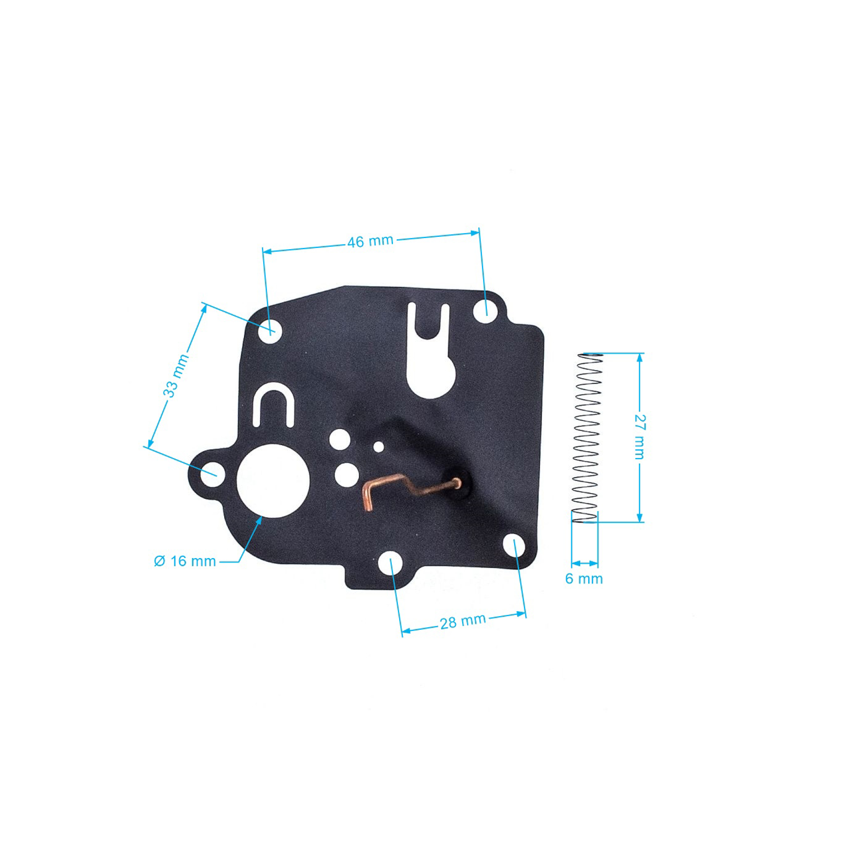 Membrána karburátoru pro motory Briggs & Stratton (OEM 299636 391643 391681)