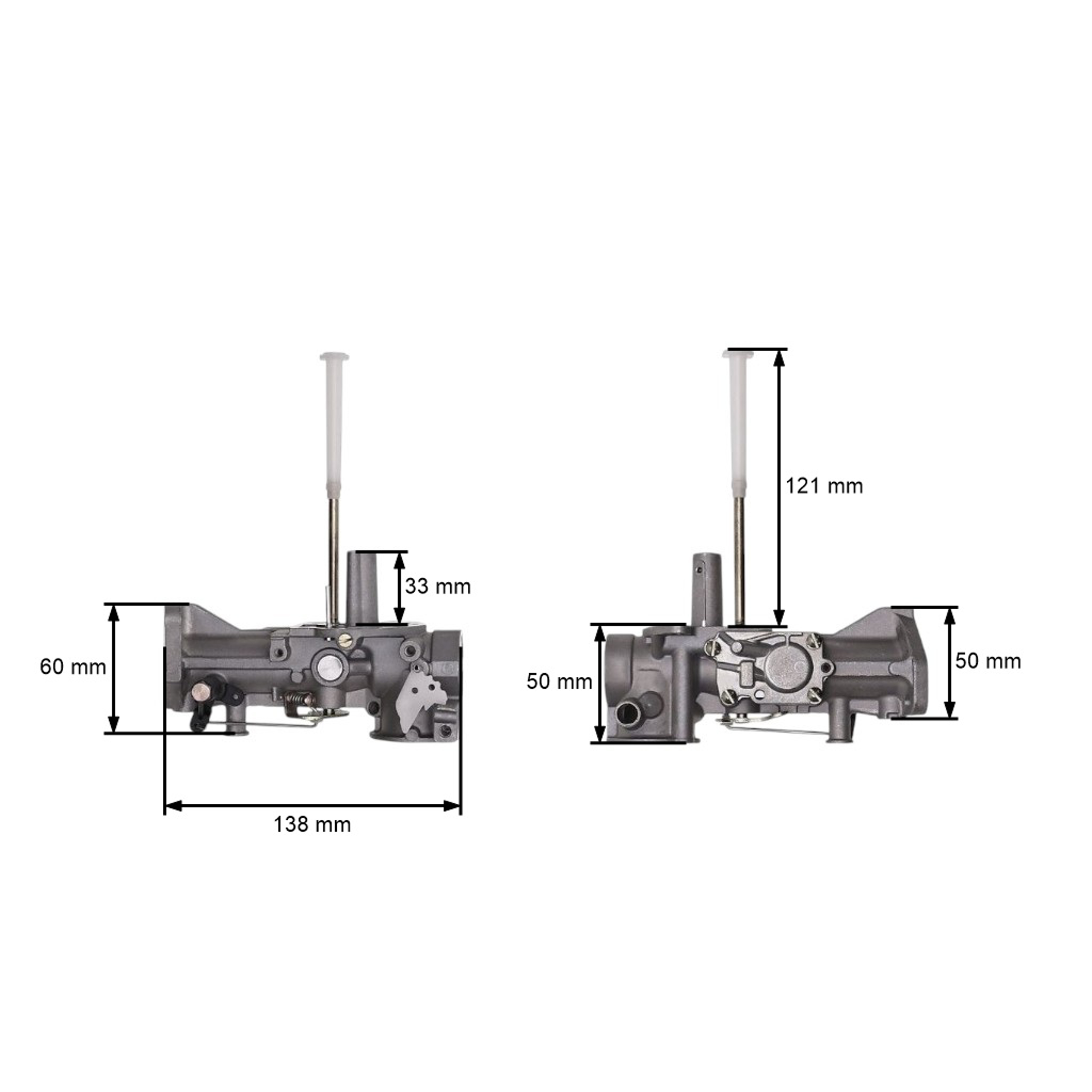 Karburátor pro motory Briggs & Stratton výkon 11,0 PS - 13,0 PS horizontální hřídel (OEM 498298 692784 495951 495426 490533)