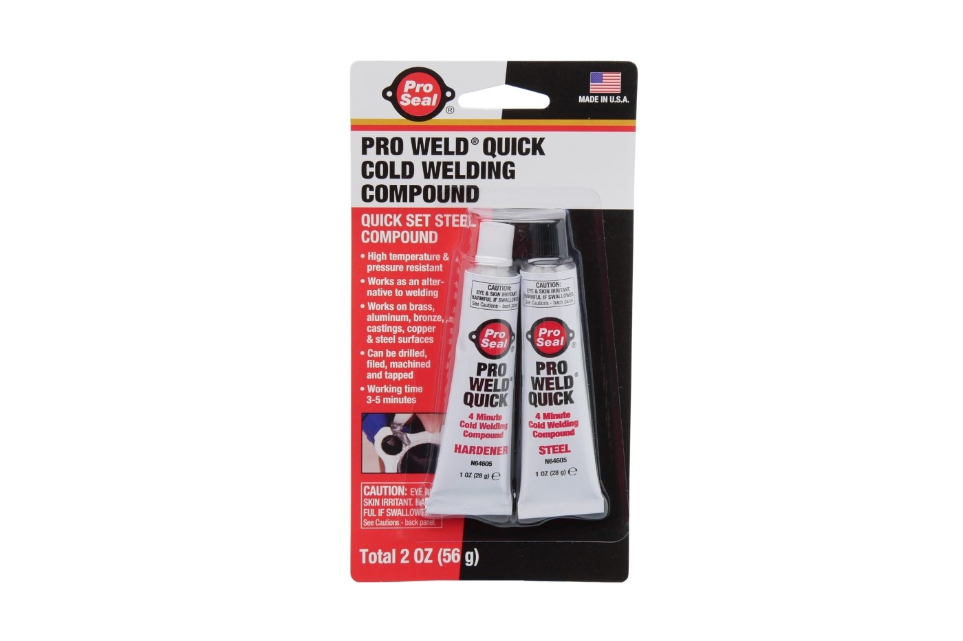 Těsnící rychleschnoucí svařovací hmota za studena PRO SEAL 2 x 28g v tubě