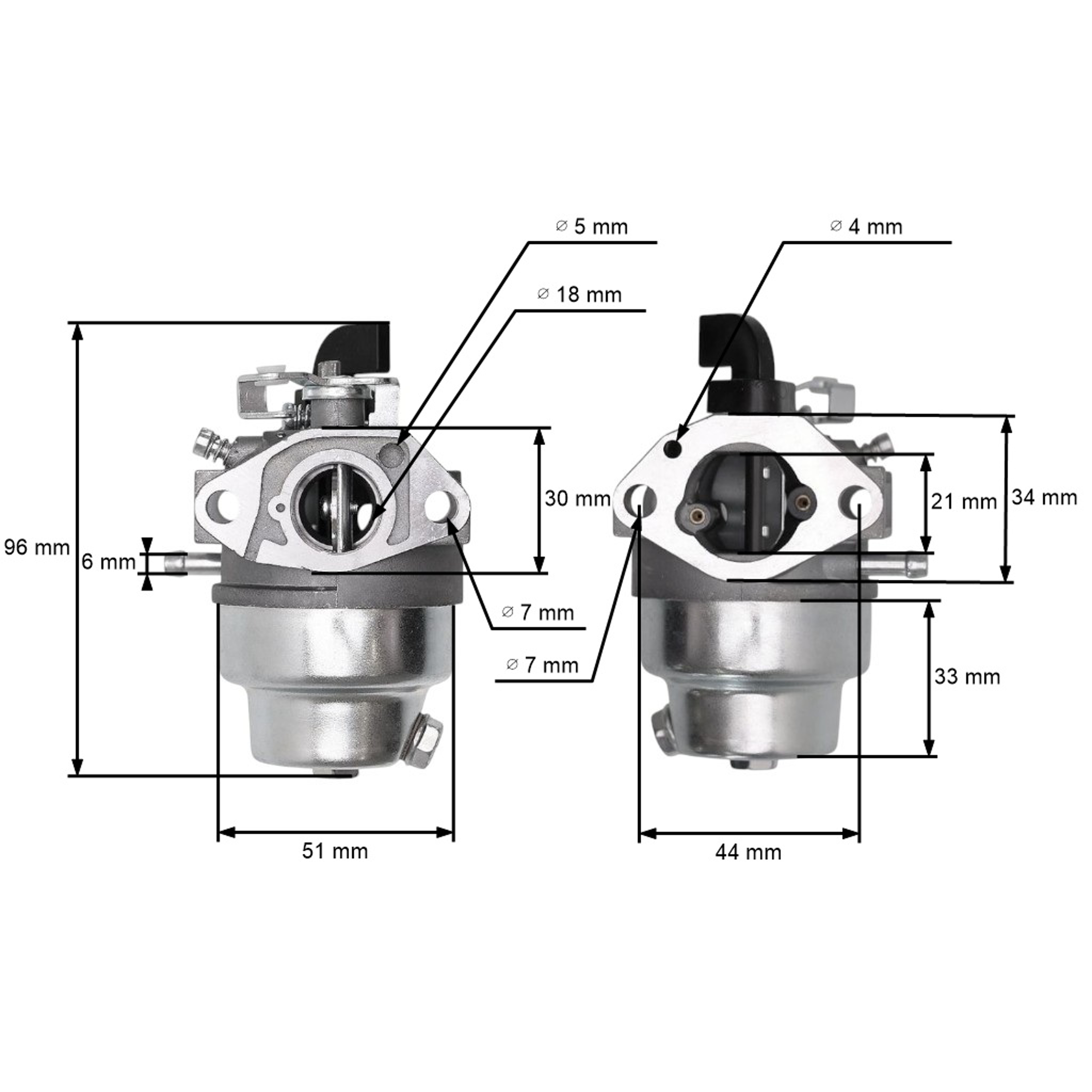 Karburátor pro motory Honda GCV135 GC135 GCV160 GCV160A GCV160LA GCV160LAO GCV160LE HRB216 HRT216 (OEM 16100-Z0L-023)