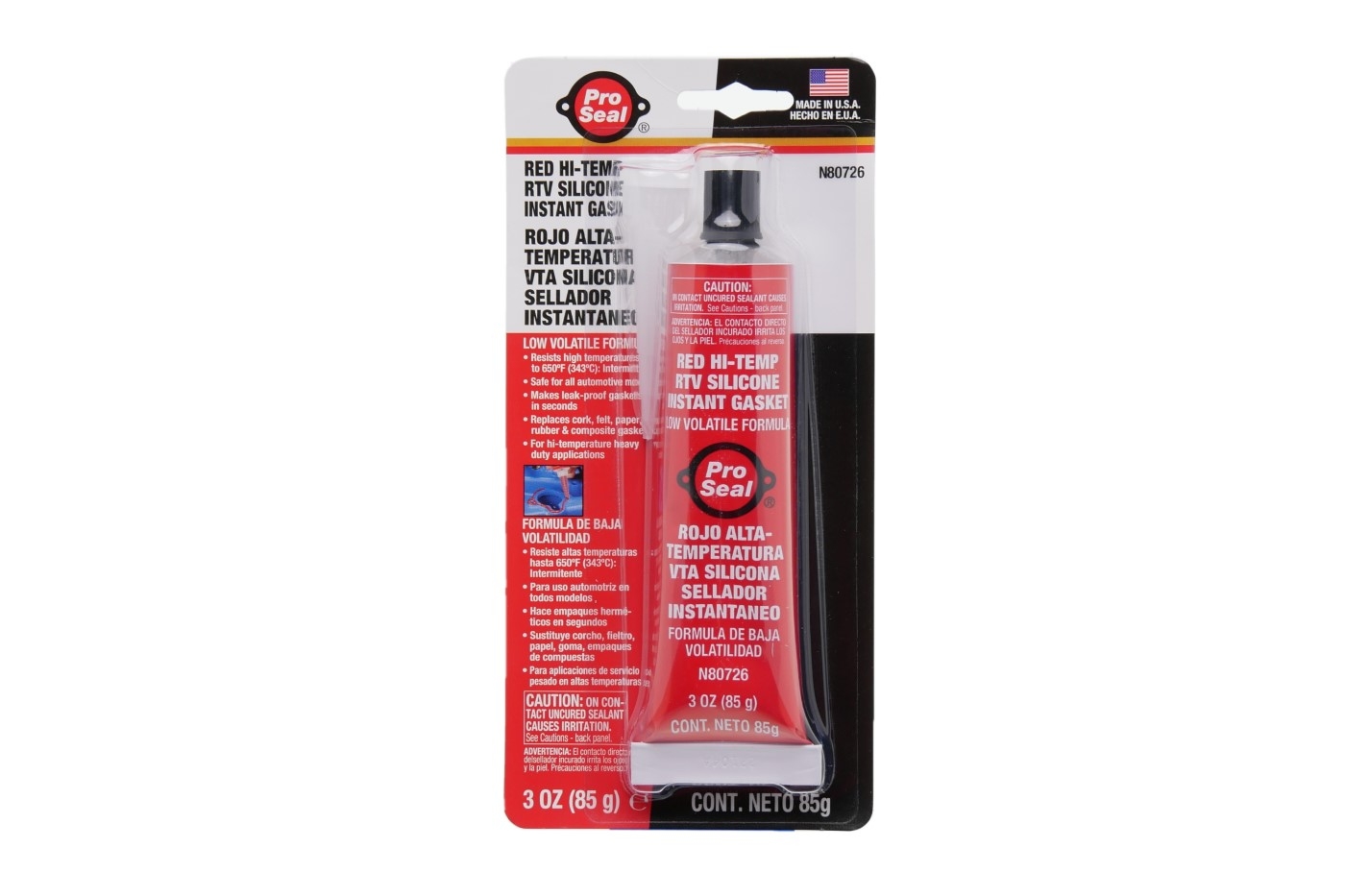 Silikonový tmel PRO SEAL červený 85 g do + 343°C pro Stihl 017 018 MS180 MS181 MS250 MS280 Husqvarna 136 137 141 435 Partner 351 371 391 420