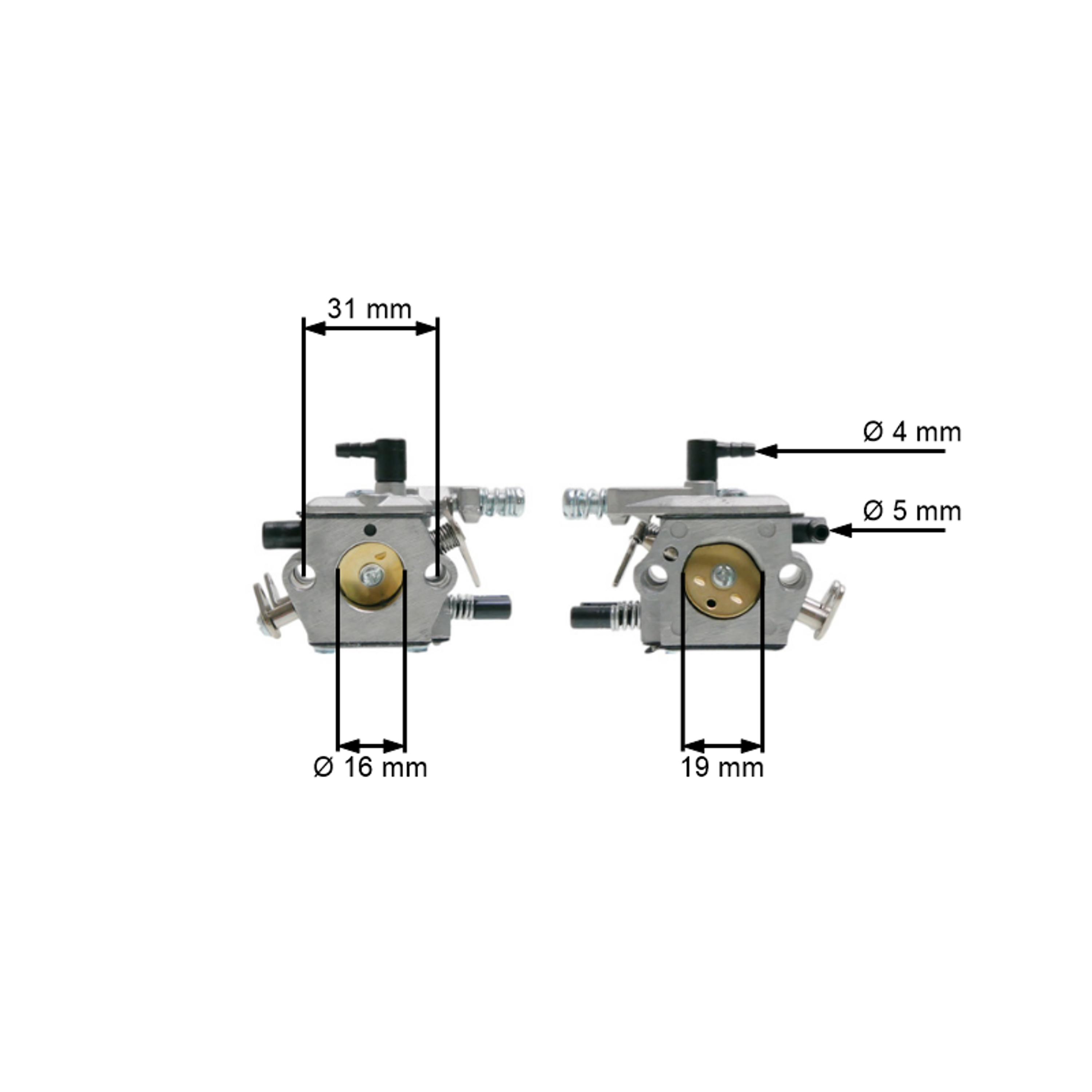 Karburátor pro Čínské motorové pily a pily z hobbymarketů s obsahem motoru 45 ccm 52 ccm 58 ccm