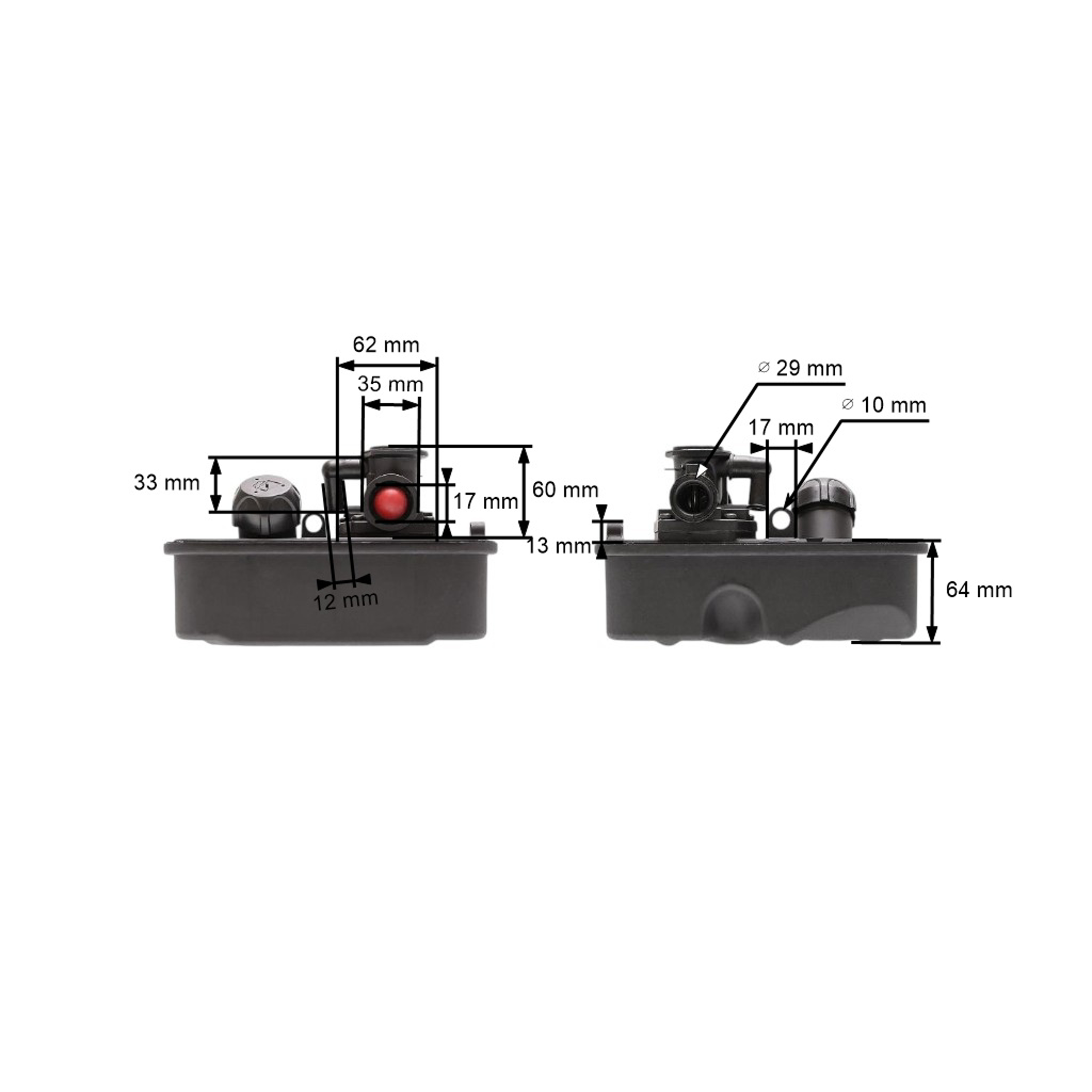 Karburátor s palivovou nádrží pro motory Briggs & Stratton Sprint Classic výkon 3,5 PS - 3,75 - PS 4,5 PS (OEM 498809A 494406 499809 498809)