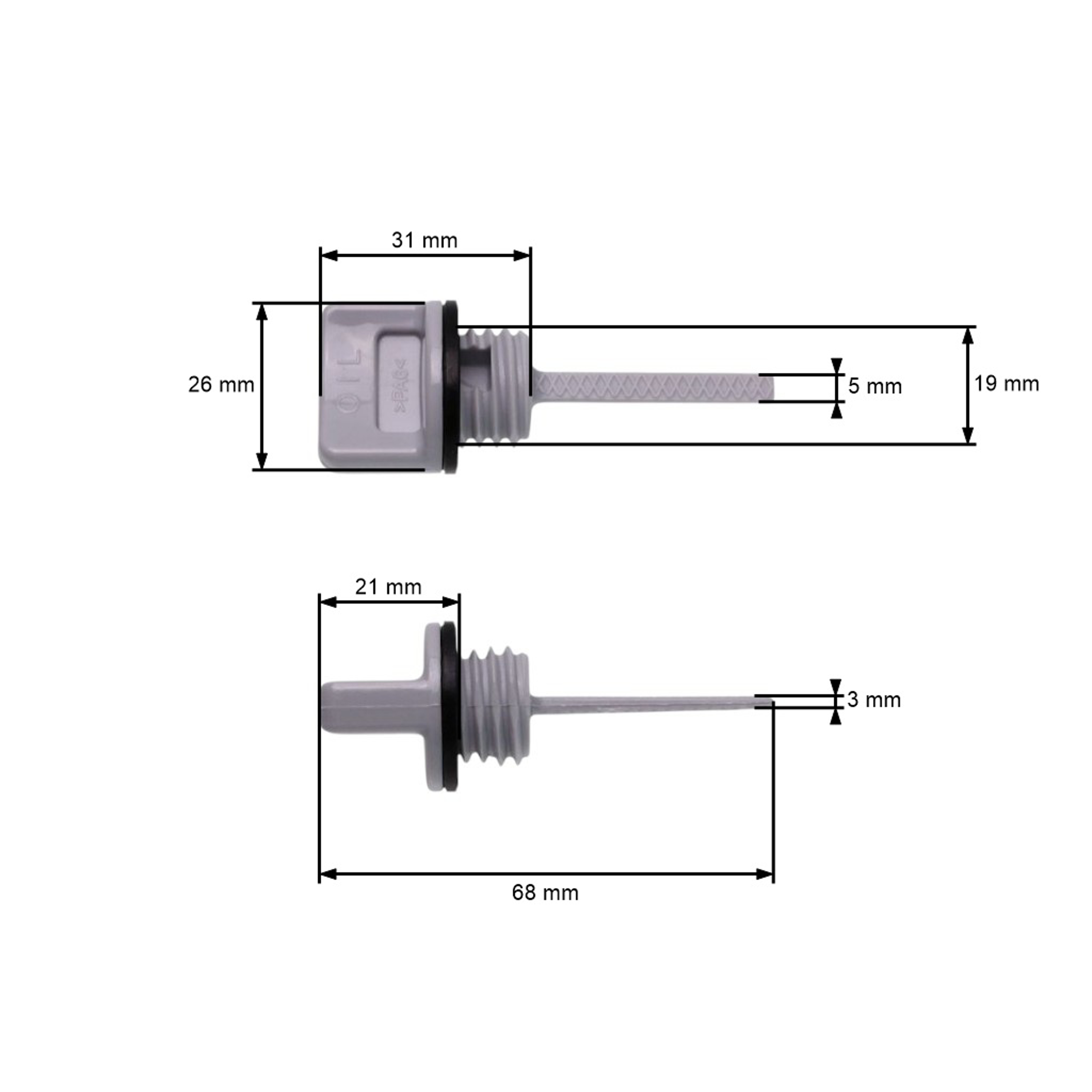 Olejová měrka pro motory Honda GX110 GX120 GX140 GX160 GX200 (OEM 15600-Z1T-000 15600-ZE1-000 15600-ZE1-003 15600ZE1003)