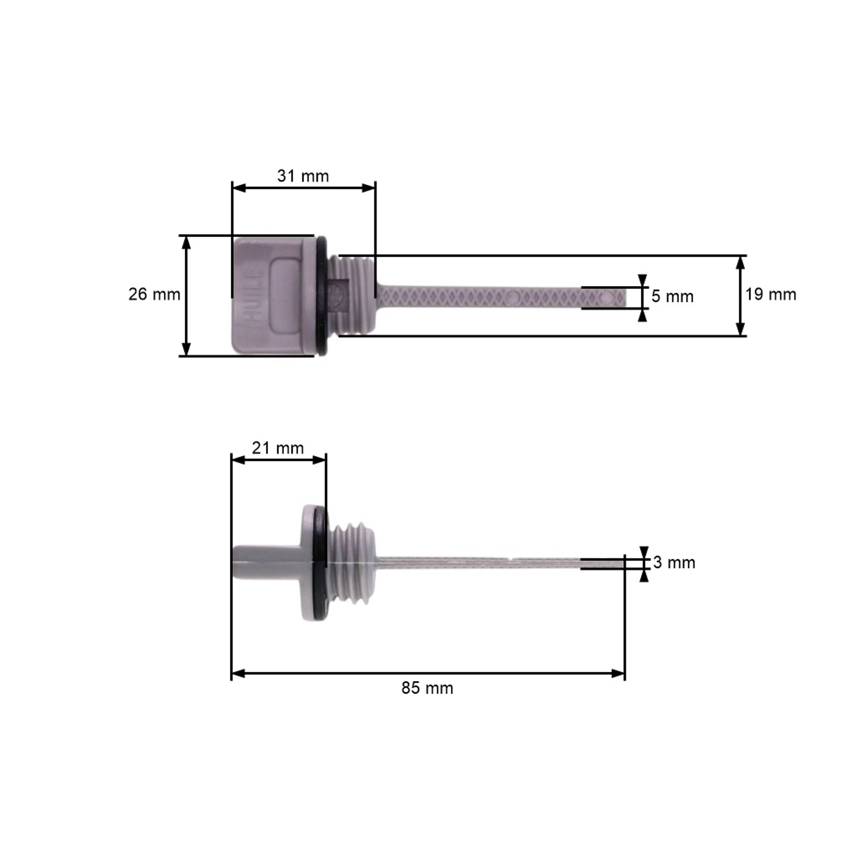 Olejová měrka pro motory Honda GX240 GX270 GX340 GX390 (OEM 15600-735-700)