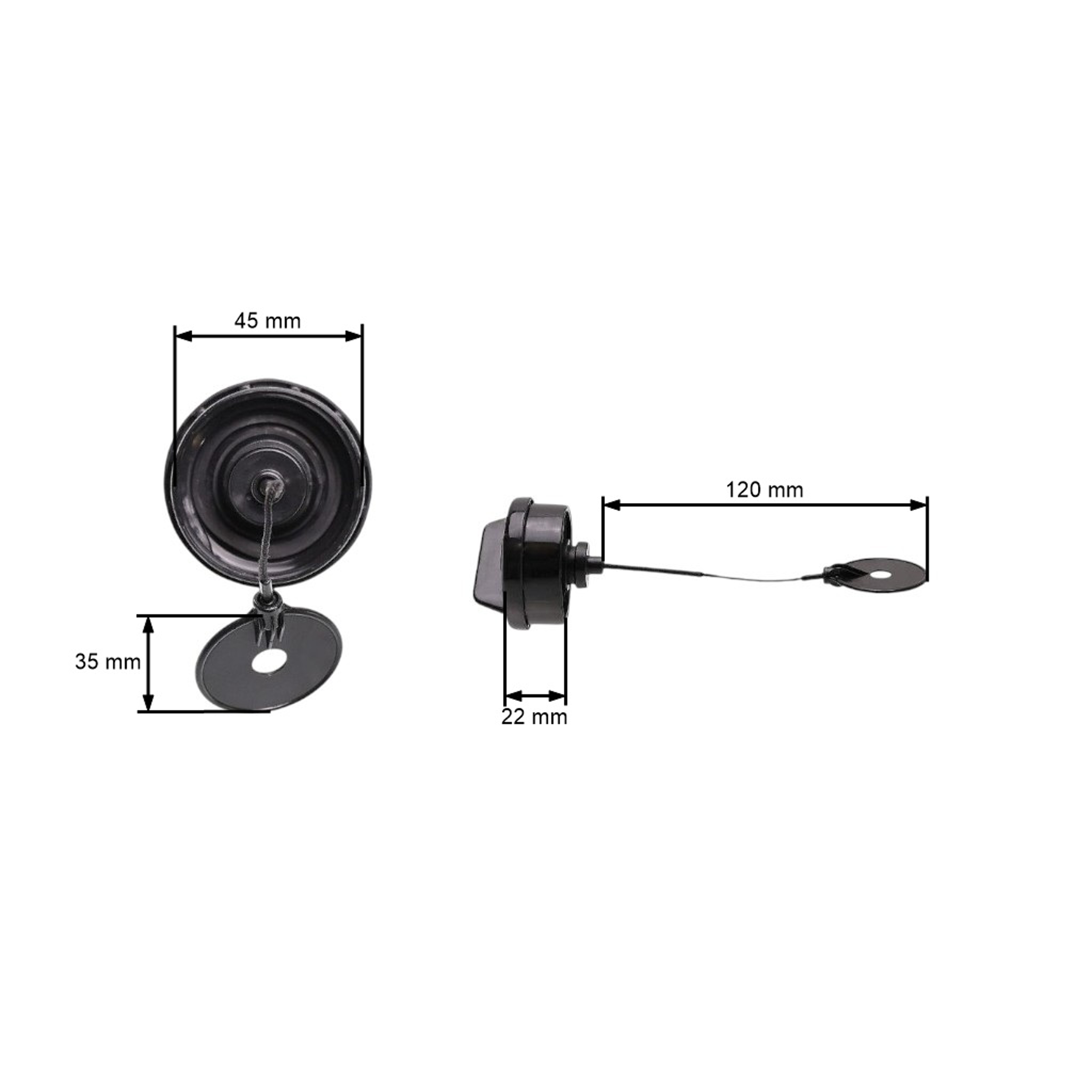 Palivové víčko pro křovinořezy Stihl FS55 FS85 FS88 FS120 FS200 FS300 FS350 FS400 FS450 (OEM 41283500505)